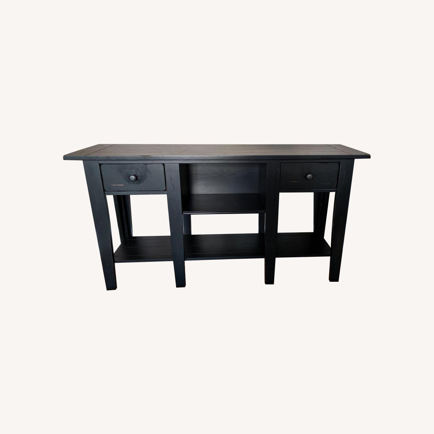 Antique Distressed-Style Sofa Table - image-0