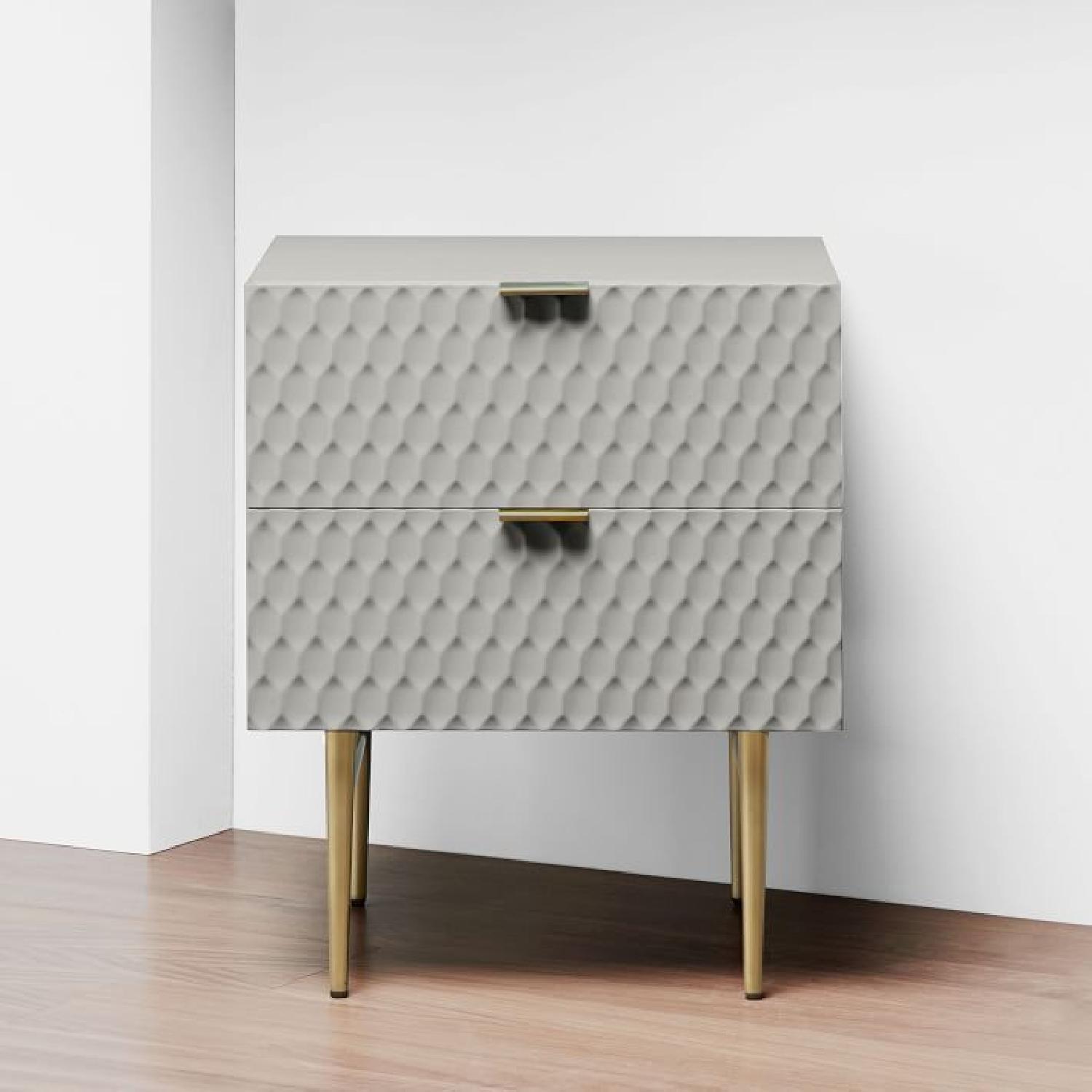 West Elm Audrey Nightstand in Grey Mist AptDeco