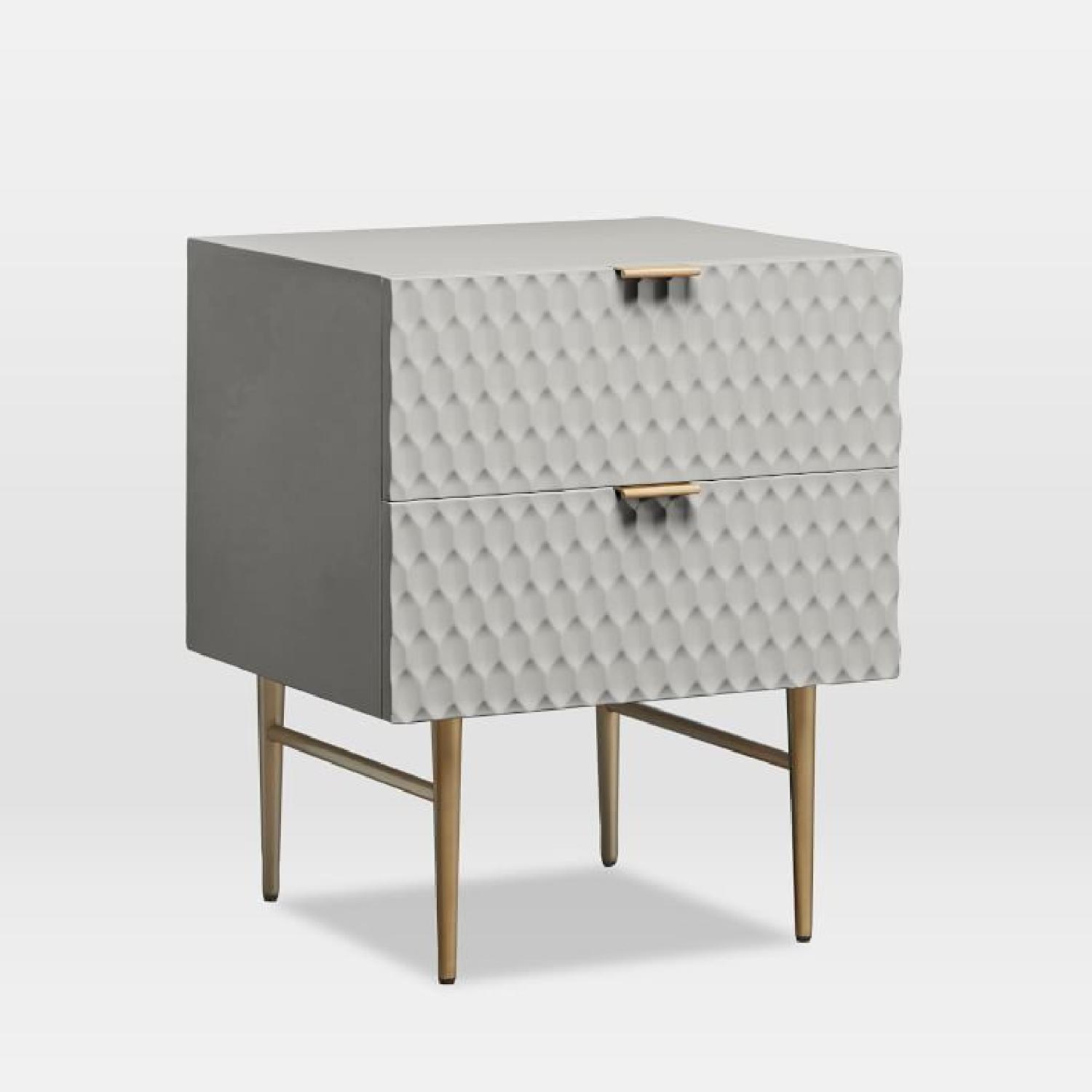 West Elm Audrey Nightstand in Grey Mist AptDeco