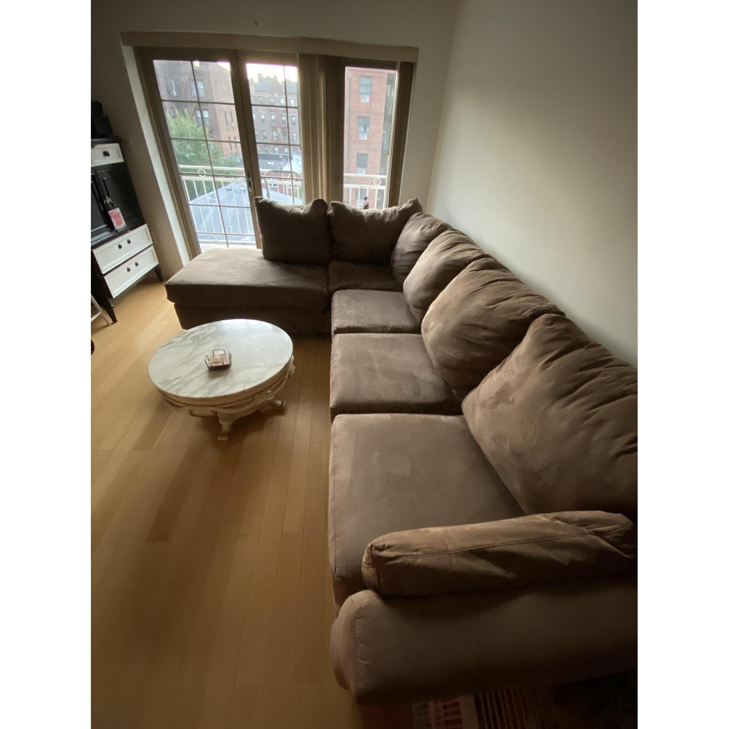 Bob's Brown Memory Foam Sectional Sofa - image-3