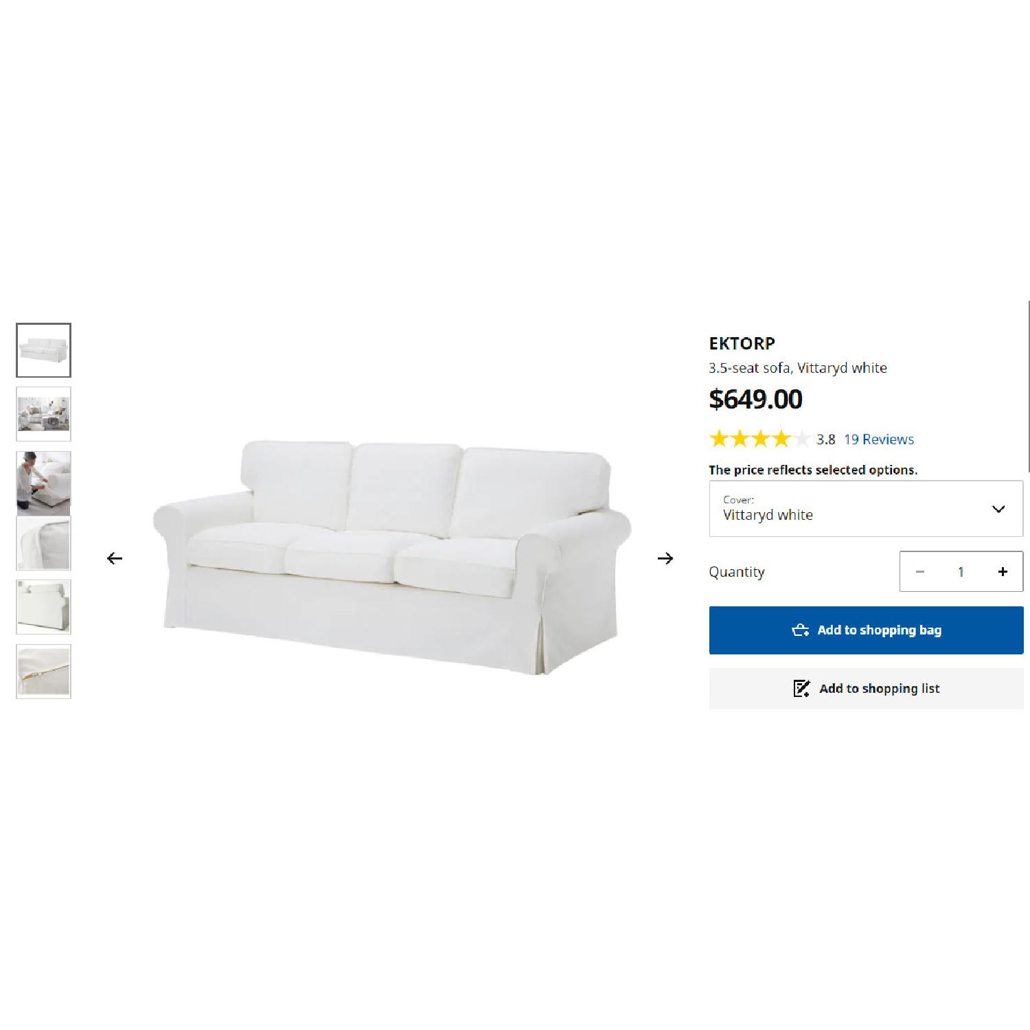Ikea Ektorp 3 Seater Sofa - image-4