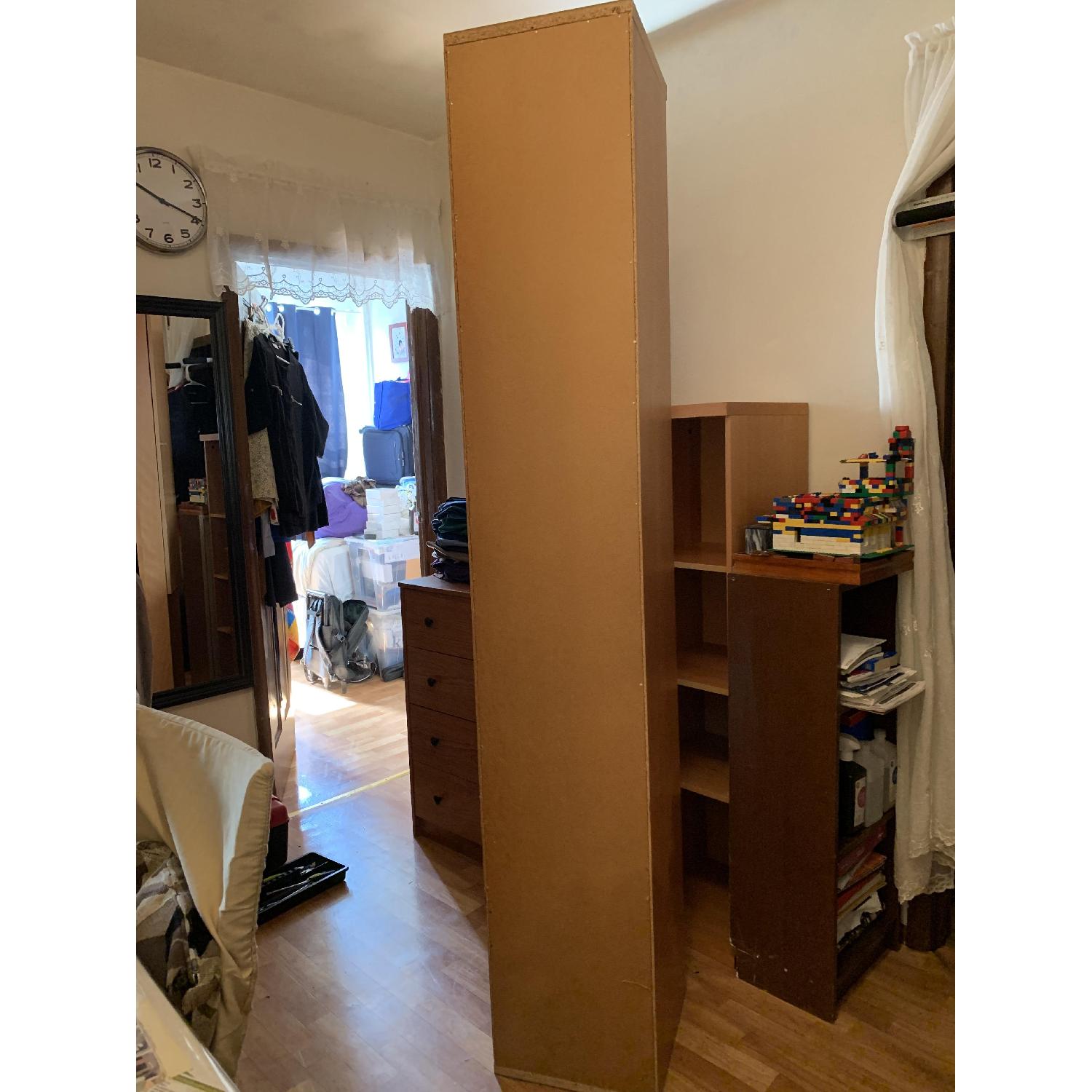 Tall Wooden Shelving Unit - image-3