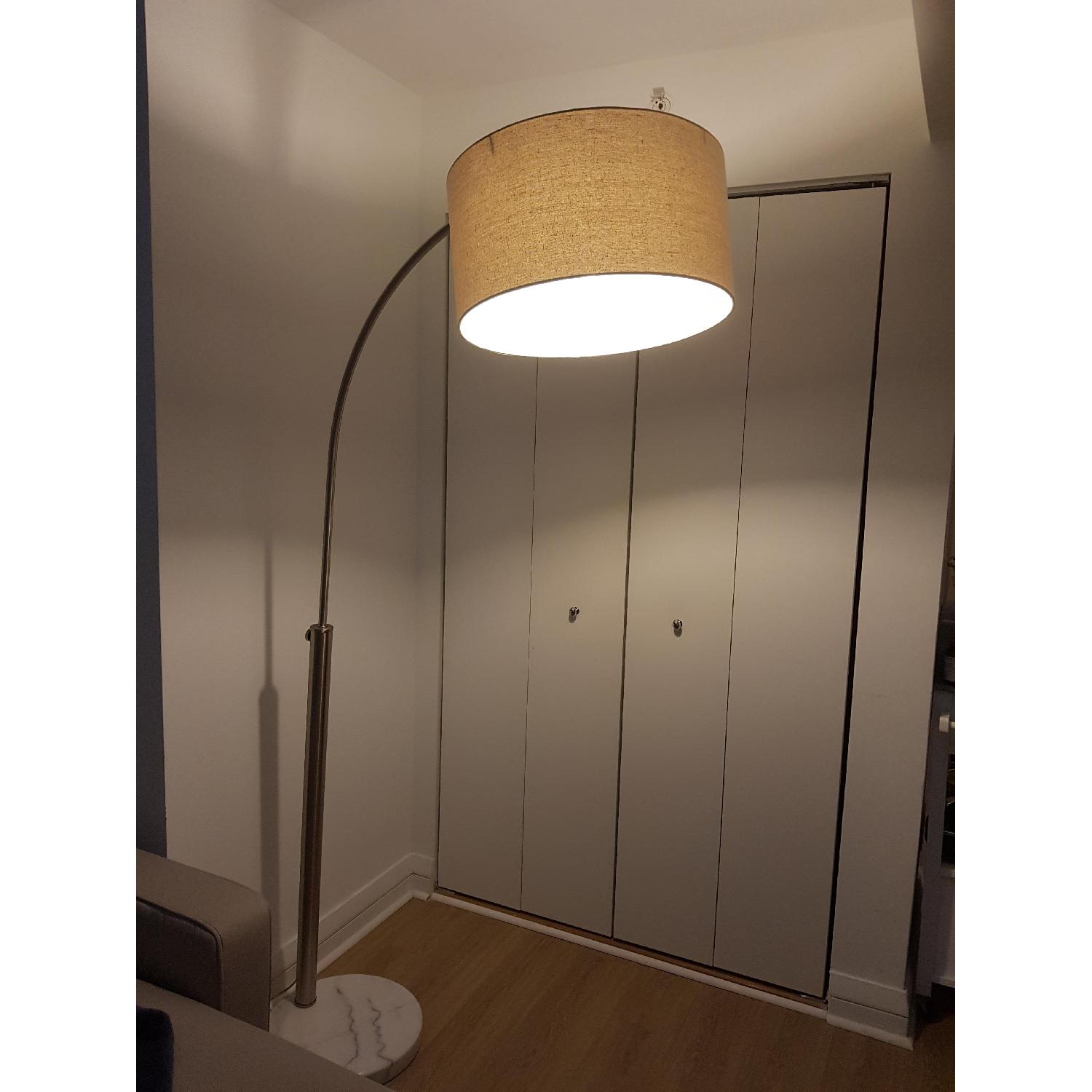Arc Floor Lamp w/ Marble Base - image-1