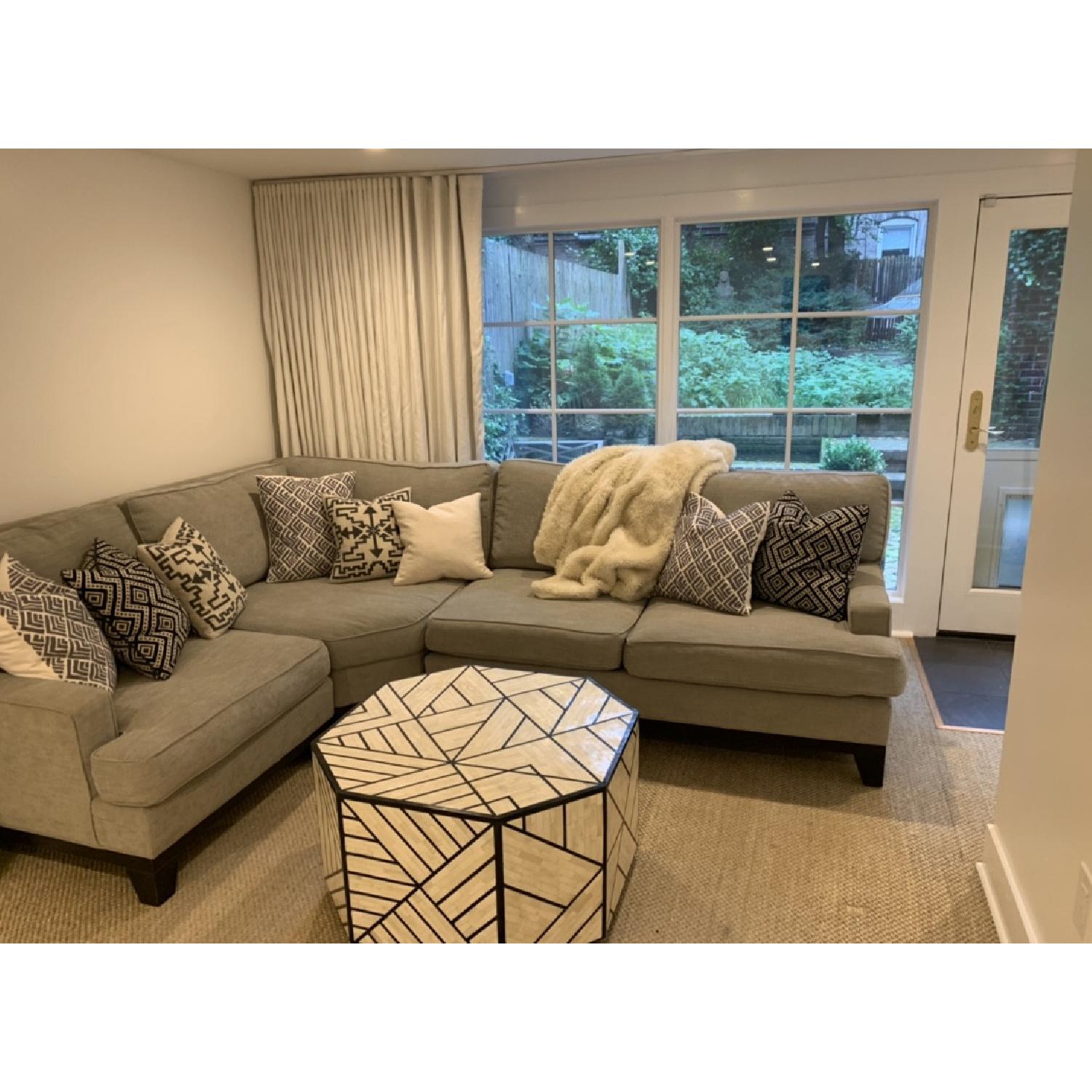 Pottery Barn Seabury Sectional Sofa in Light Grey - image-1