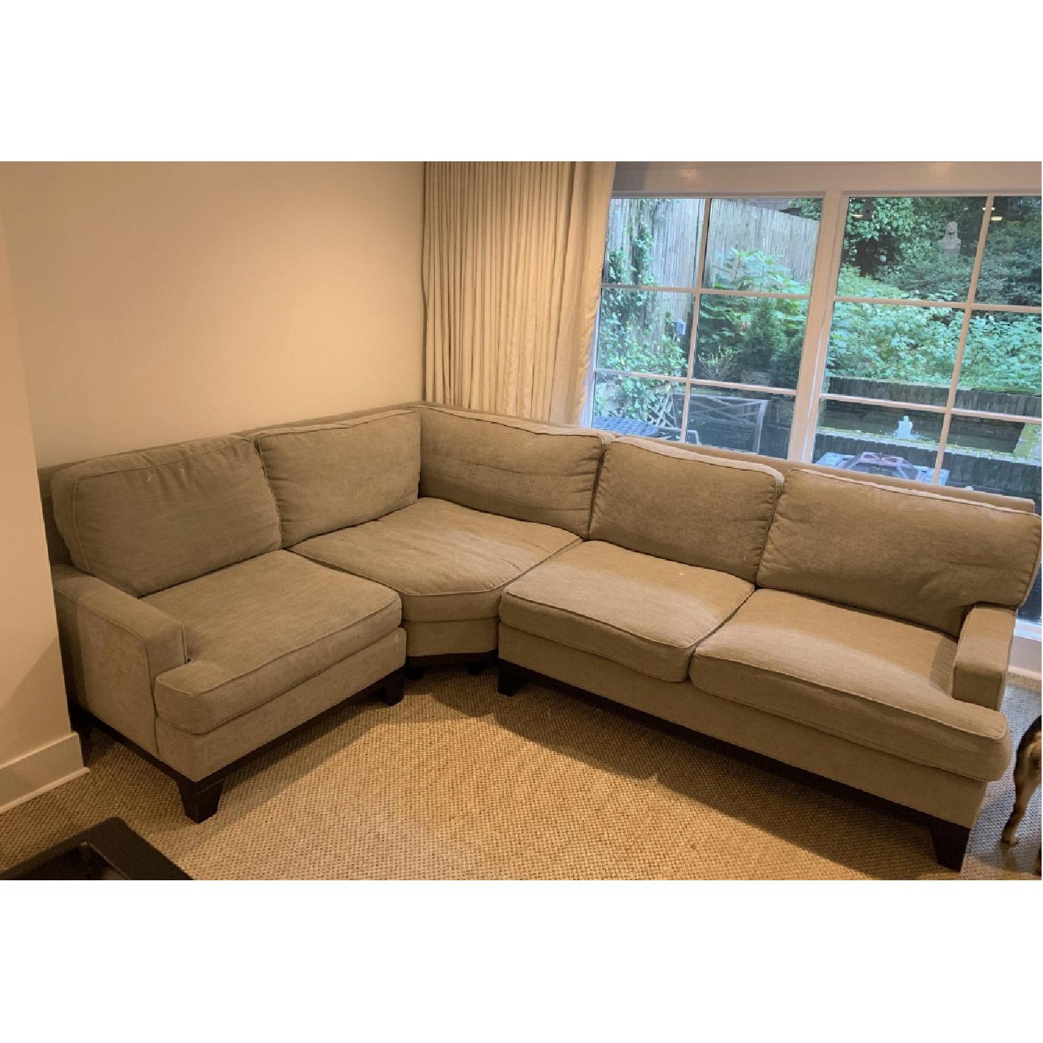 Pottery Barn Seabury Sectional Sofa in Light Grey - image-2