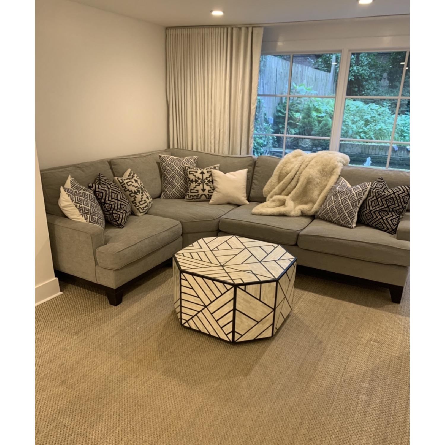 Pottery Barn Seabury Sectional Sofa in Light Grey - image-7