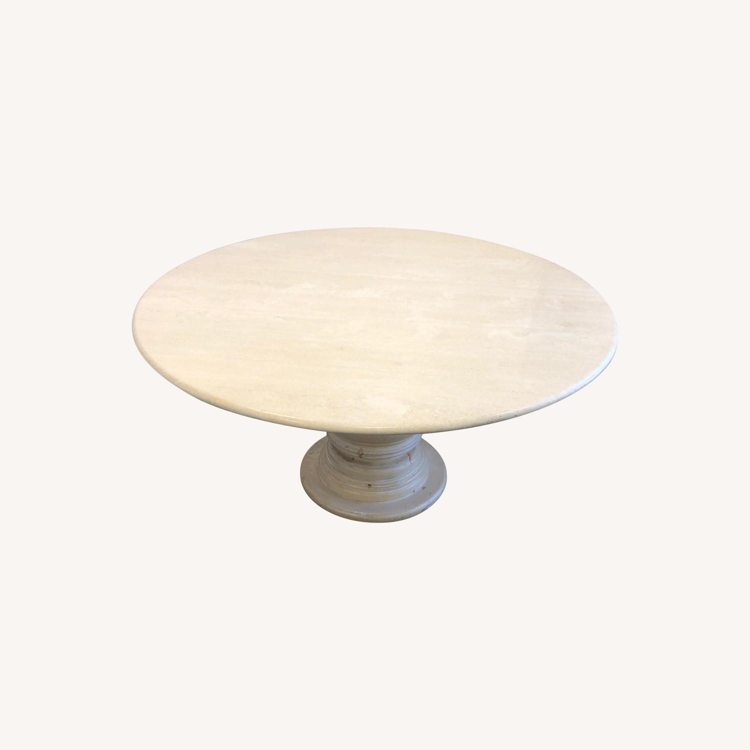 Travertine Marble Dining Table AptDeco