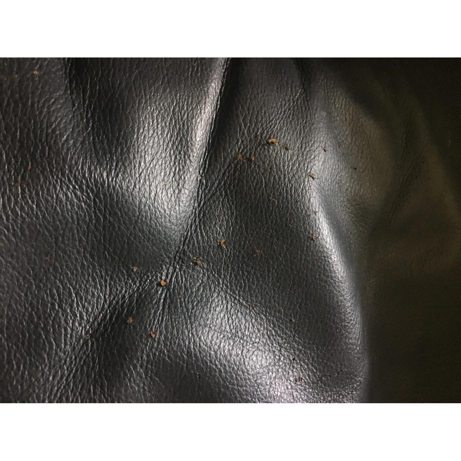 Black Faux Leather Loveseat - image-5