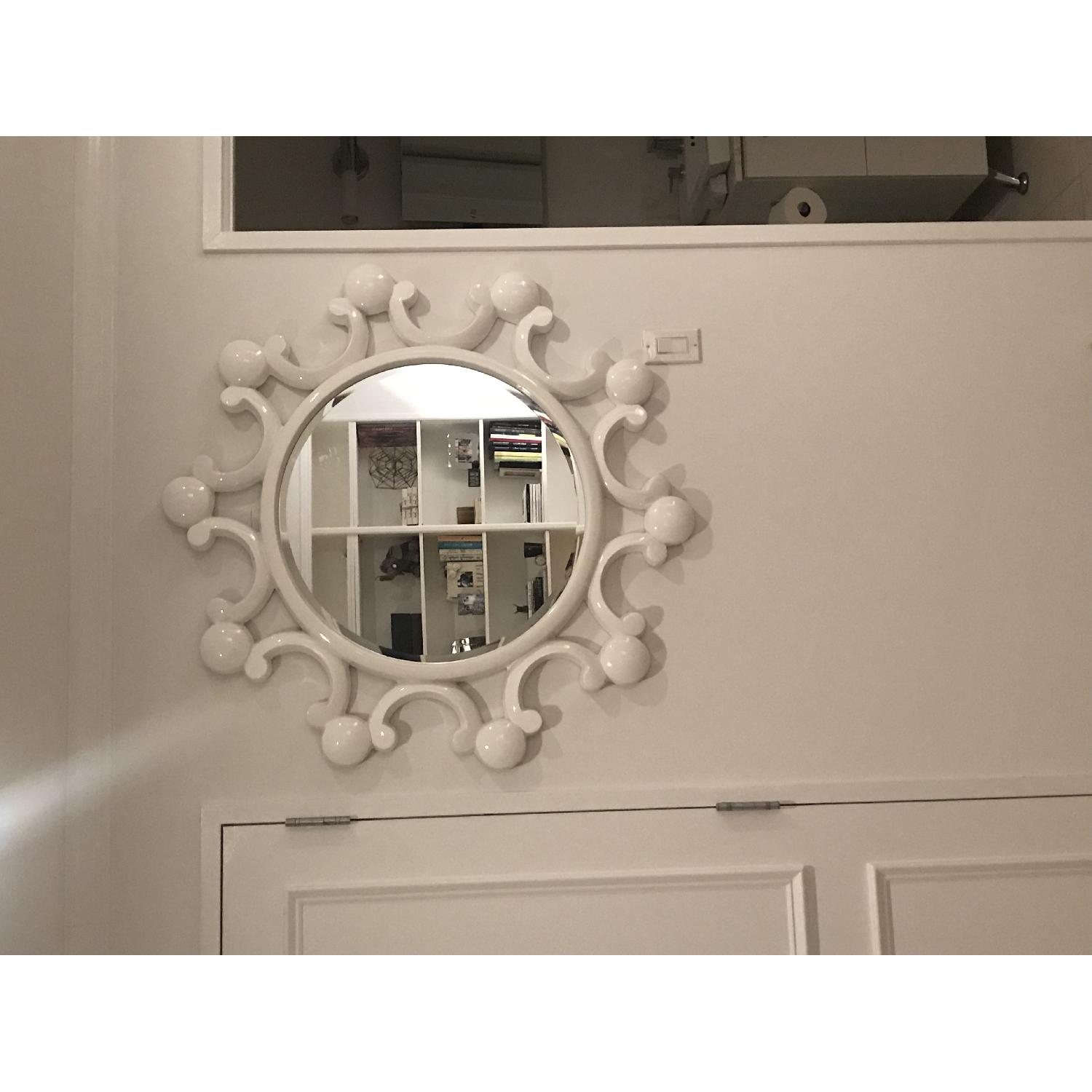 White Bubble Flower Mirror - image-1