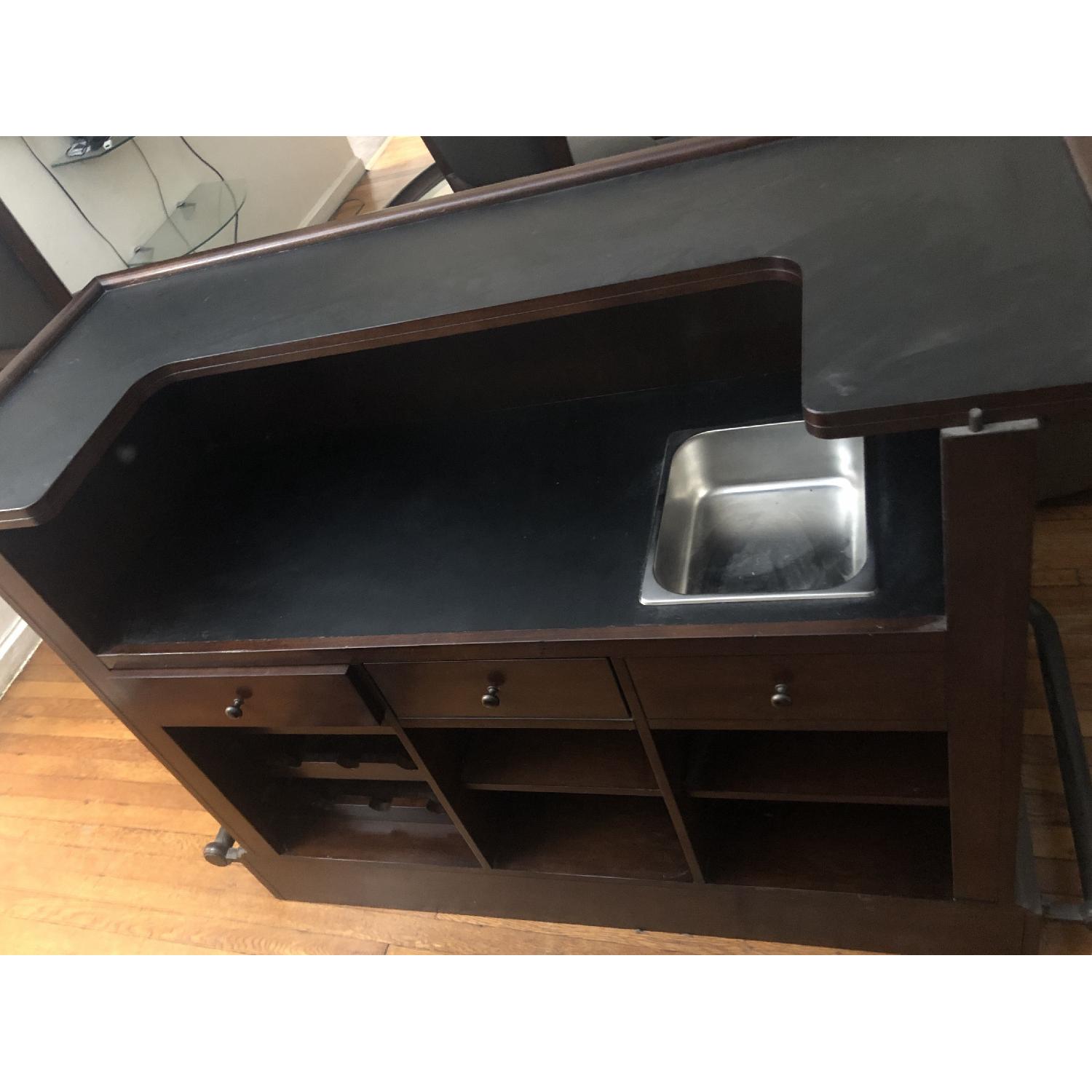 Raymour & Flanigan Dark Oak 3-Piece Bar Set - image-5