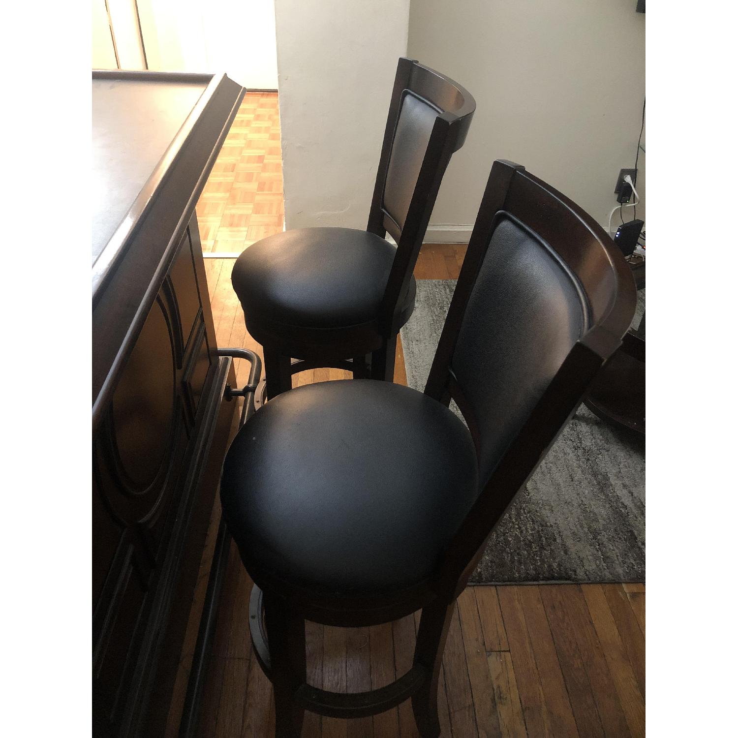 Raymour & Flanigan Dark Oak 3-Piece Bar Set - image-7