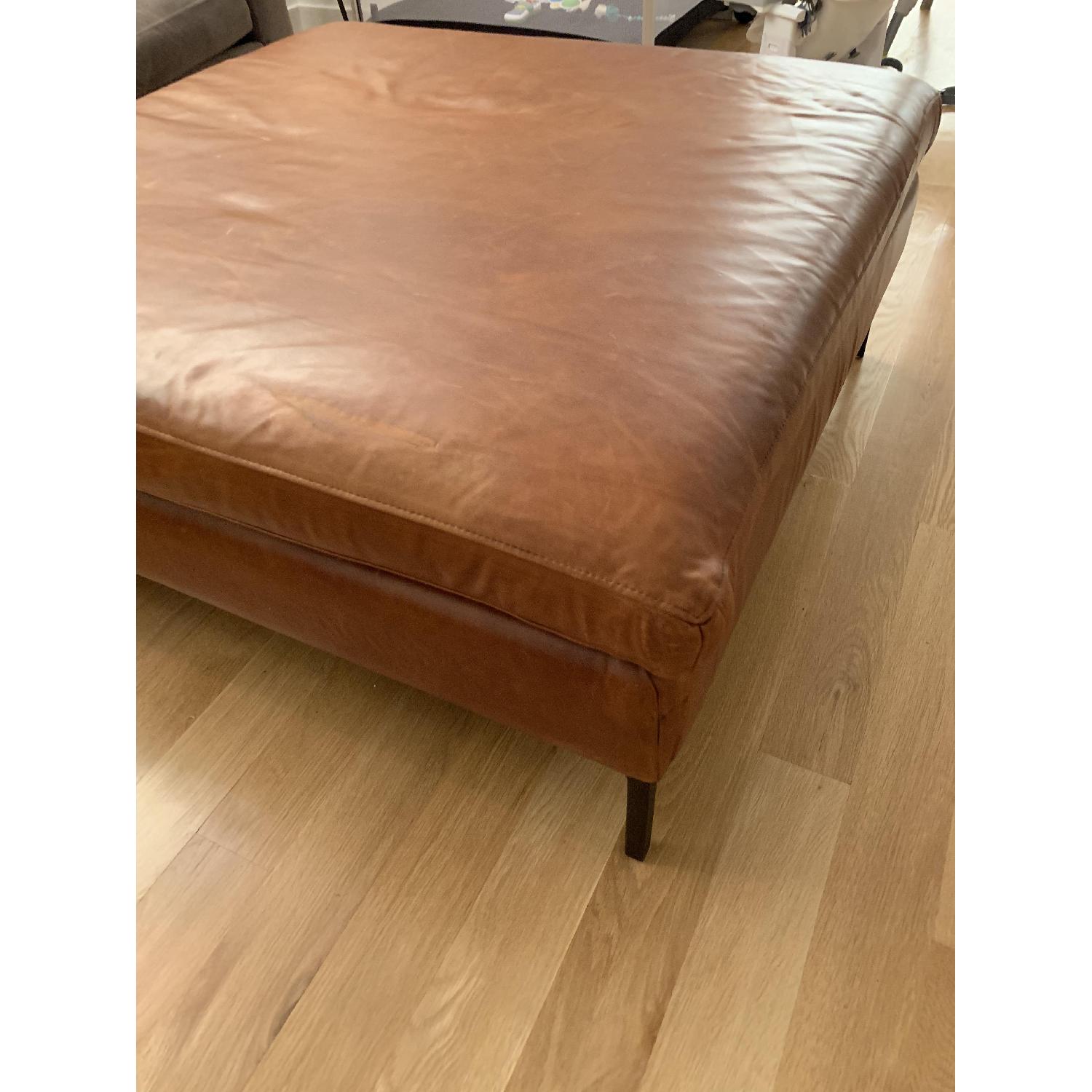Anthropologie Leather Ottoman - image-3
