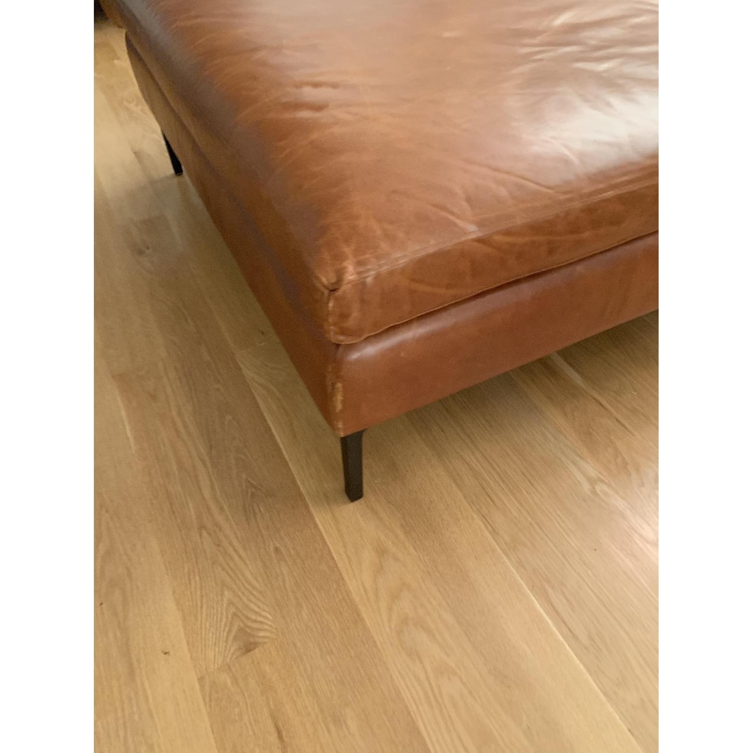 Anthropologie Leather Ottoman - image-1
