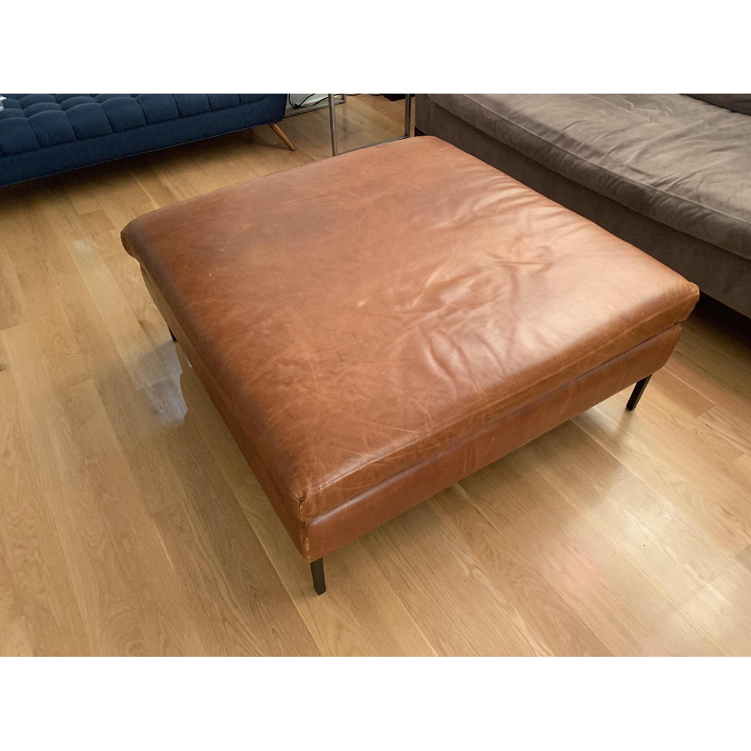 Anthropologie Leather Ottoman - image-5