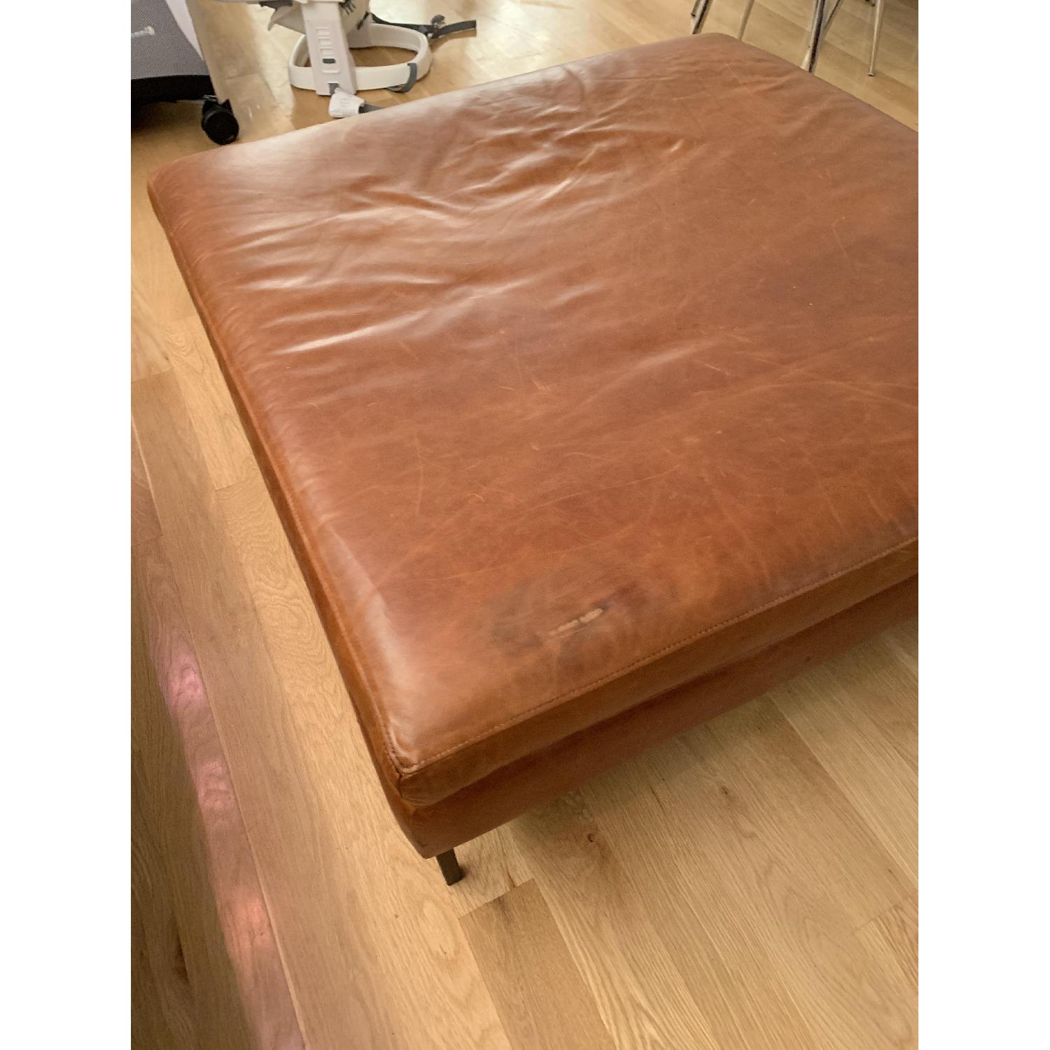 Anthropologie Leather Ottoman - image-6