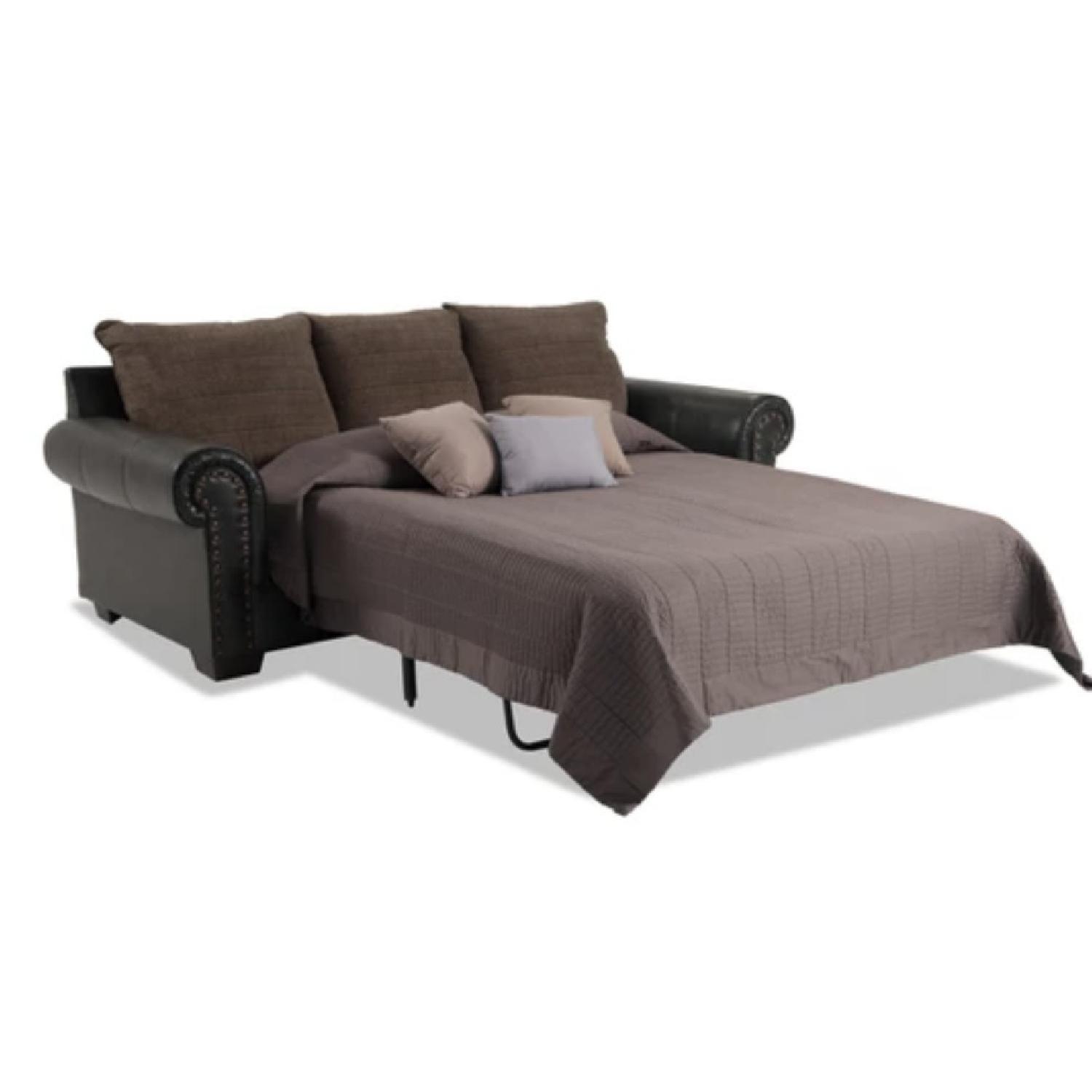Bob's Leather Bob-O-Pedic Queen Sleeper Sofa - image-3
