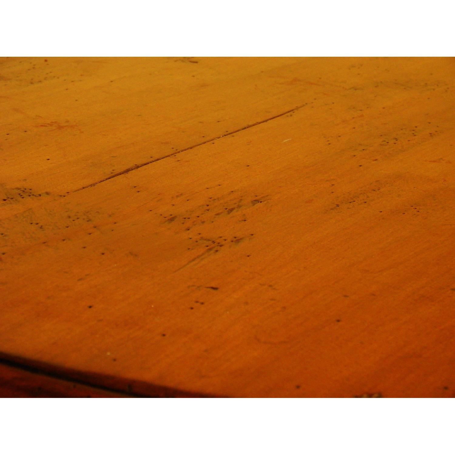 Distressed Wood Round Dining Table - image-3