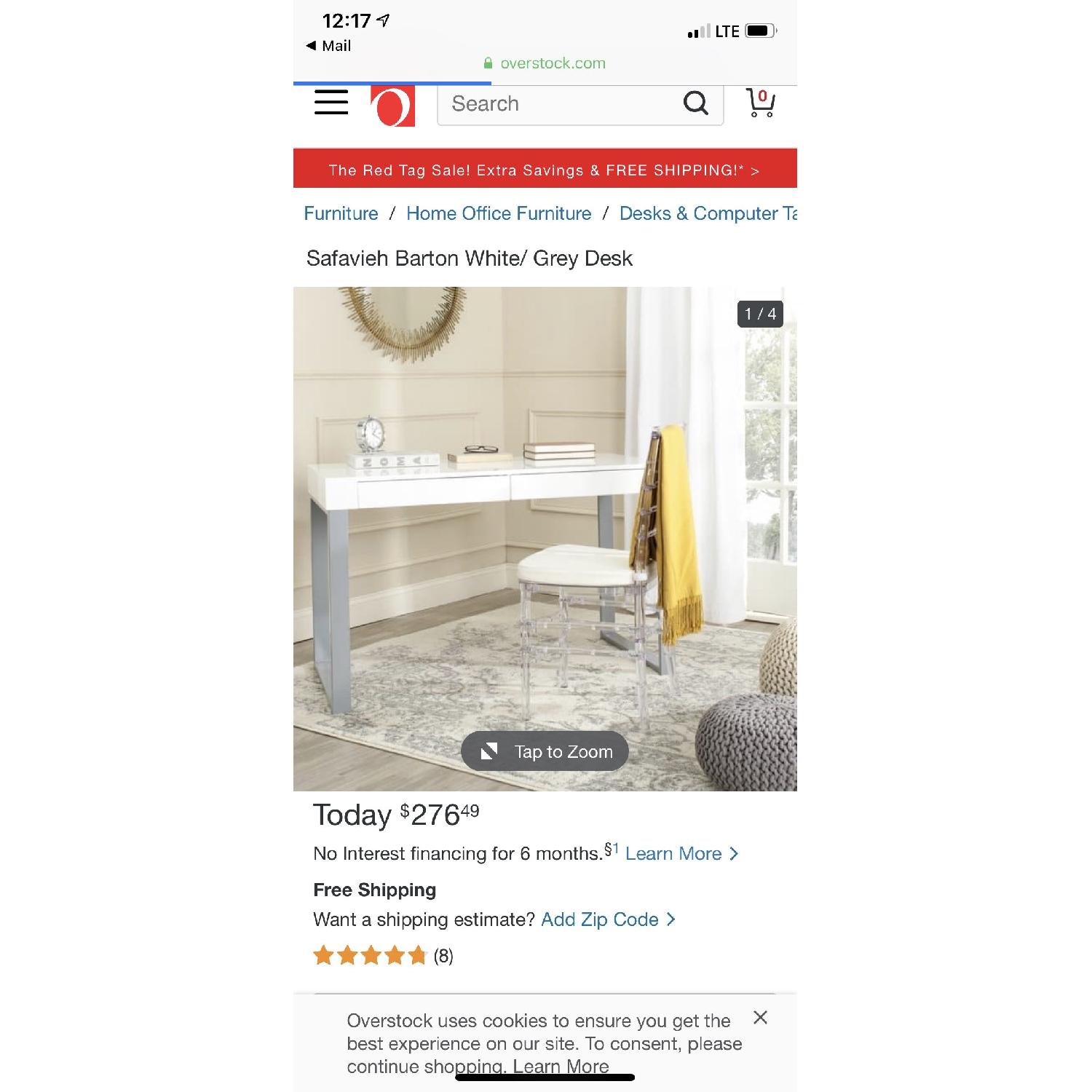 Safavieh Barton White/Grey Desk - image-1