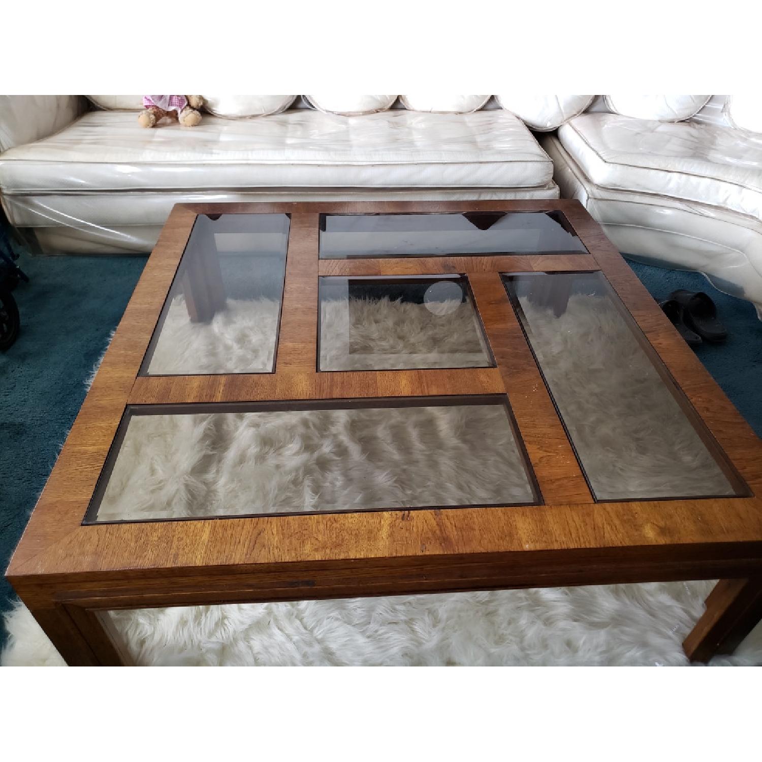 Wood & Glass Coffee Table - image-1