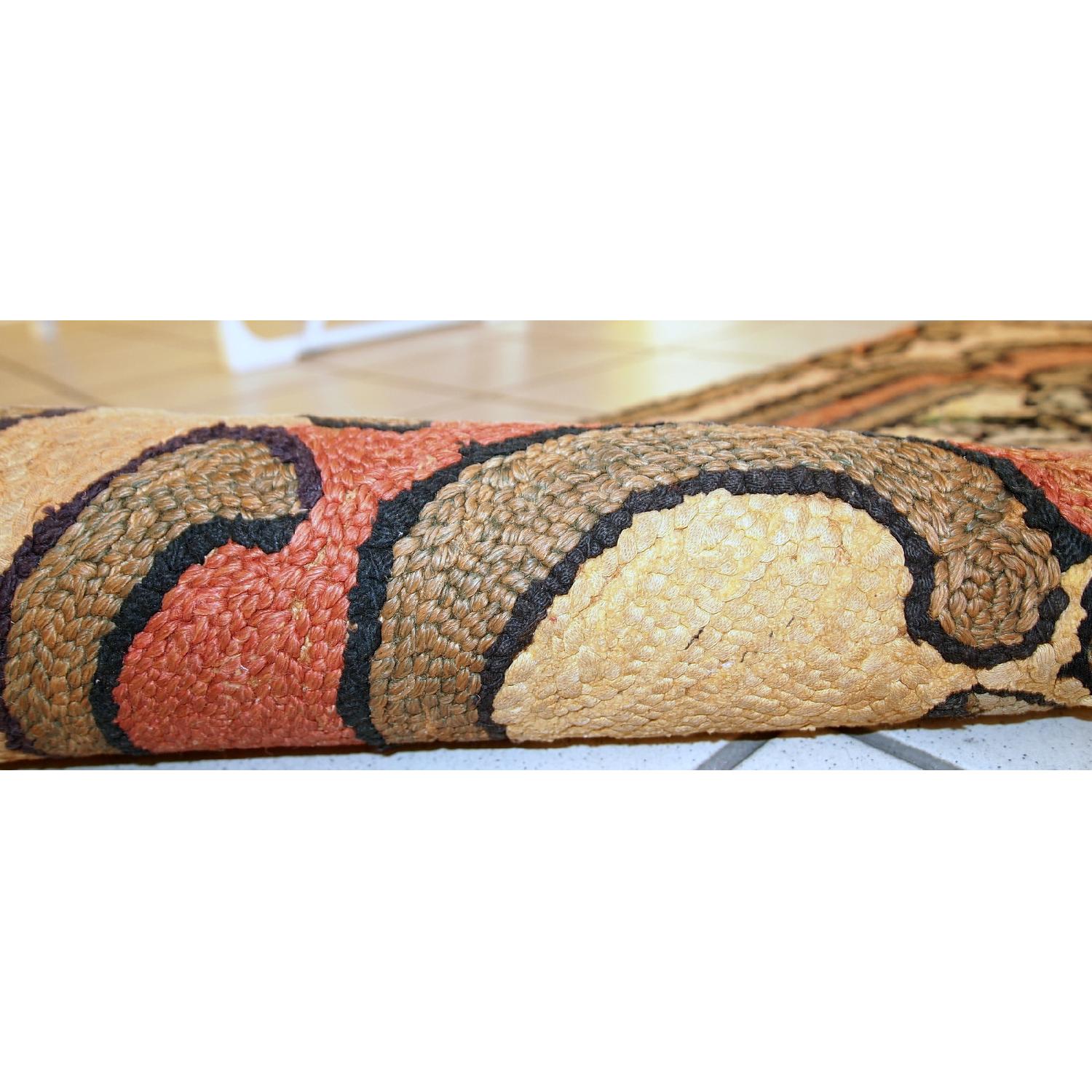 Handmade Antique American Hooked Rug - image-1