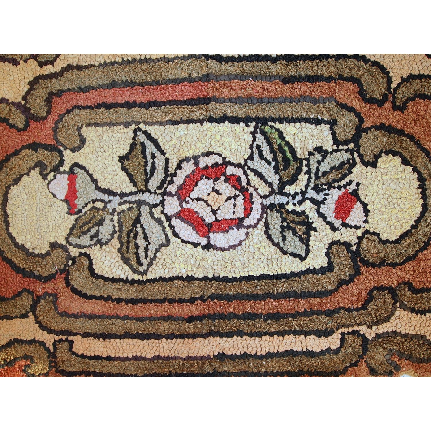 Handmade Antique American Hooked Rug - image-6