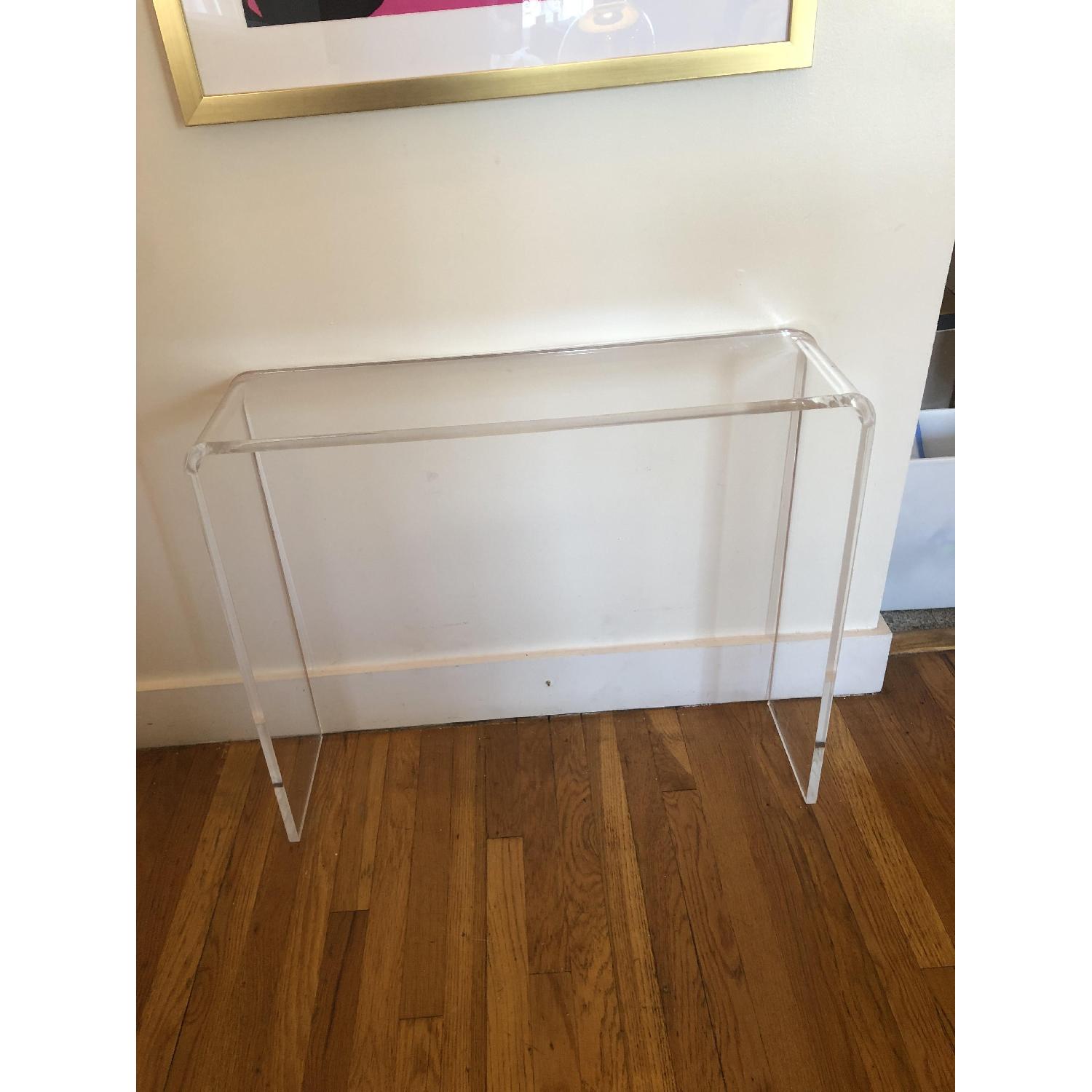 Lucite Clear Acrylic Console Table - image-1