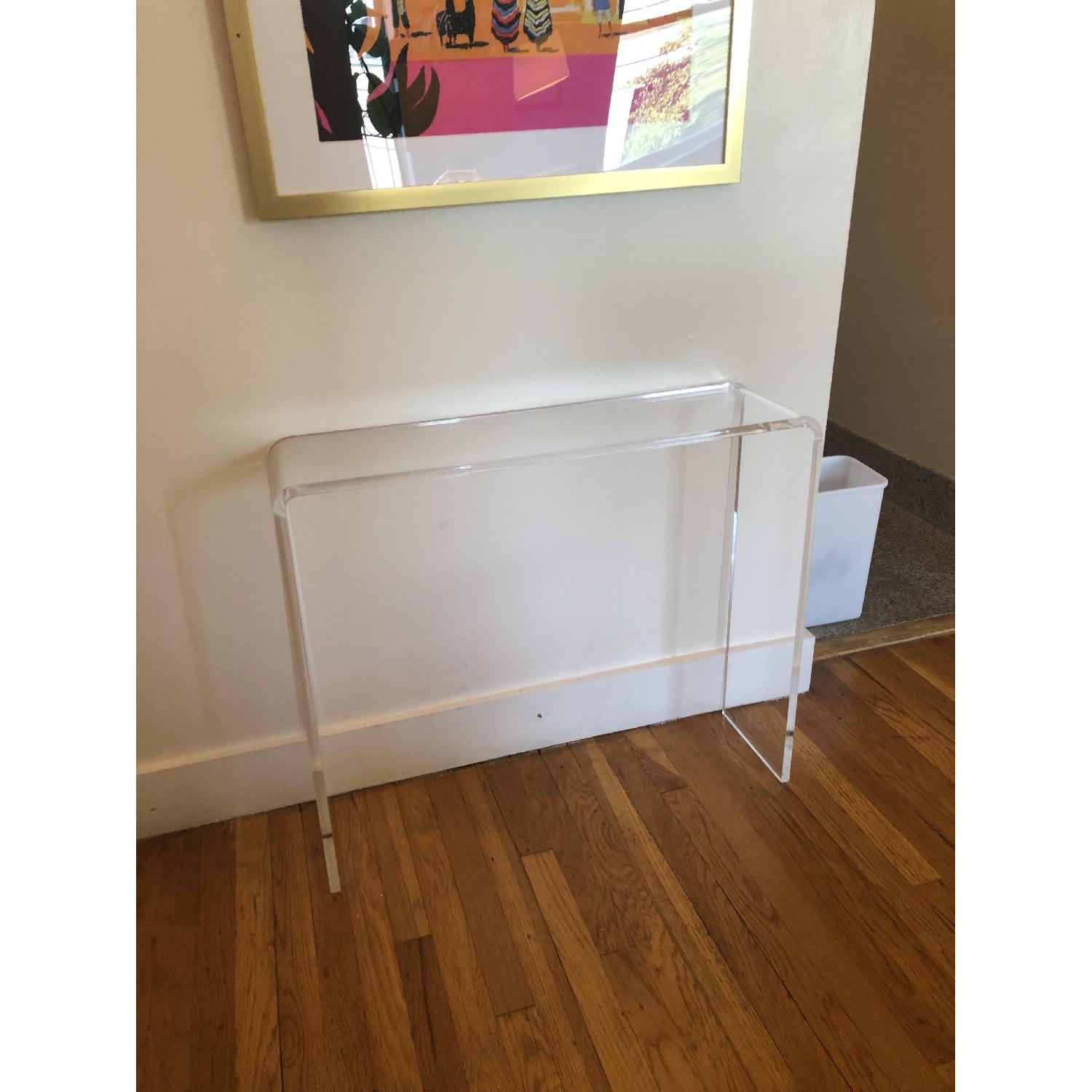 Lucite Clear Acrylic Console Table - image-3