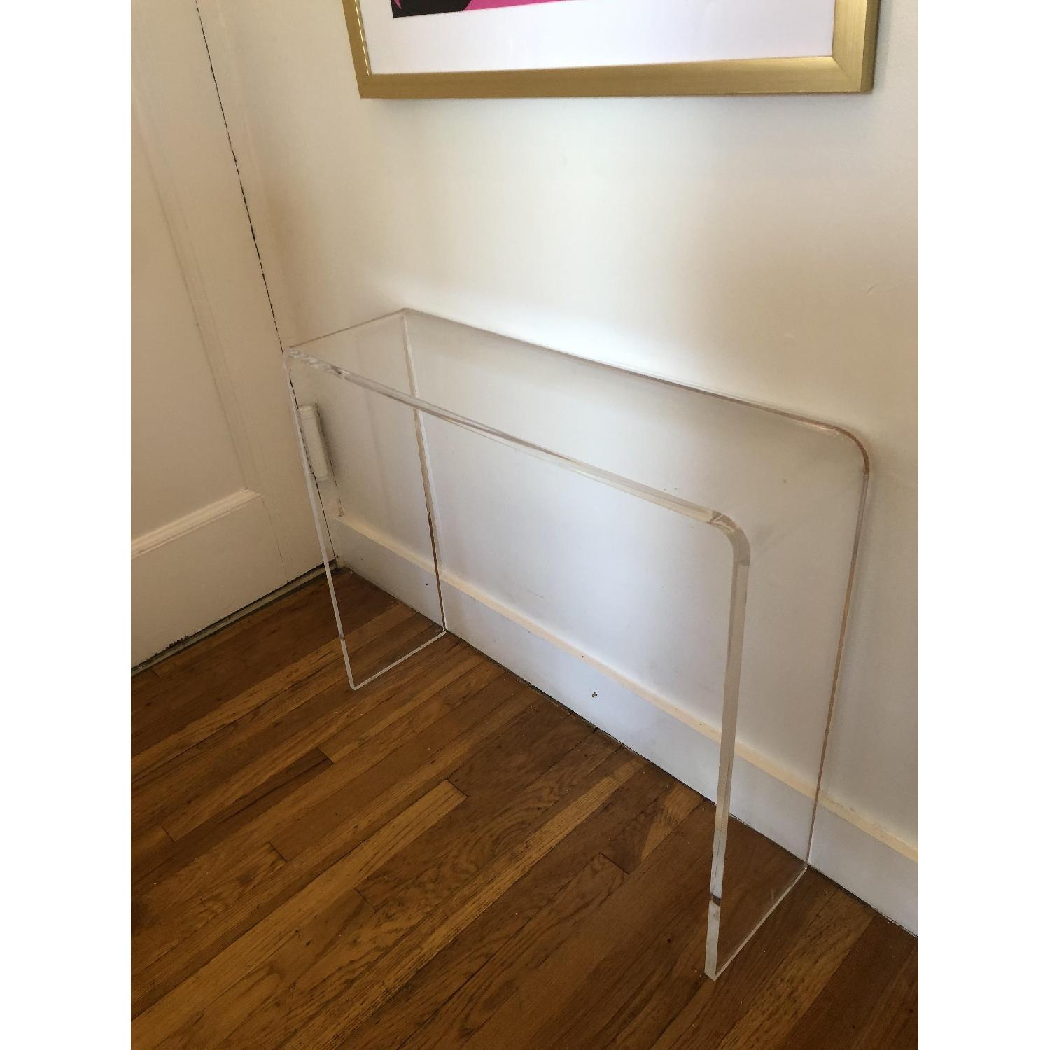 Lucite Clear Acrylic Console Table - image-2