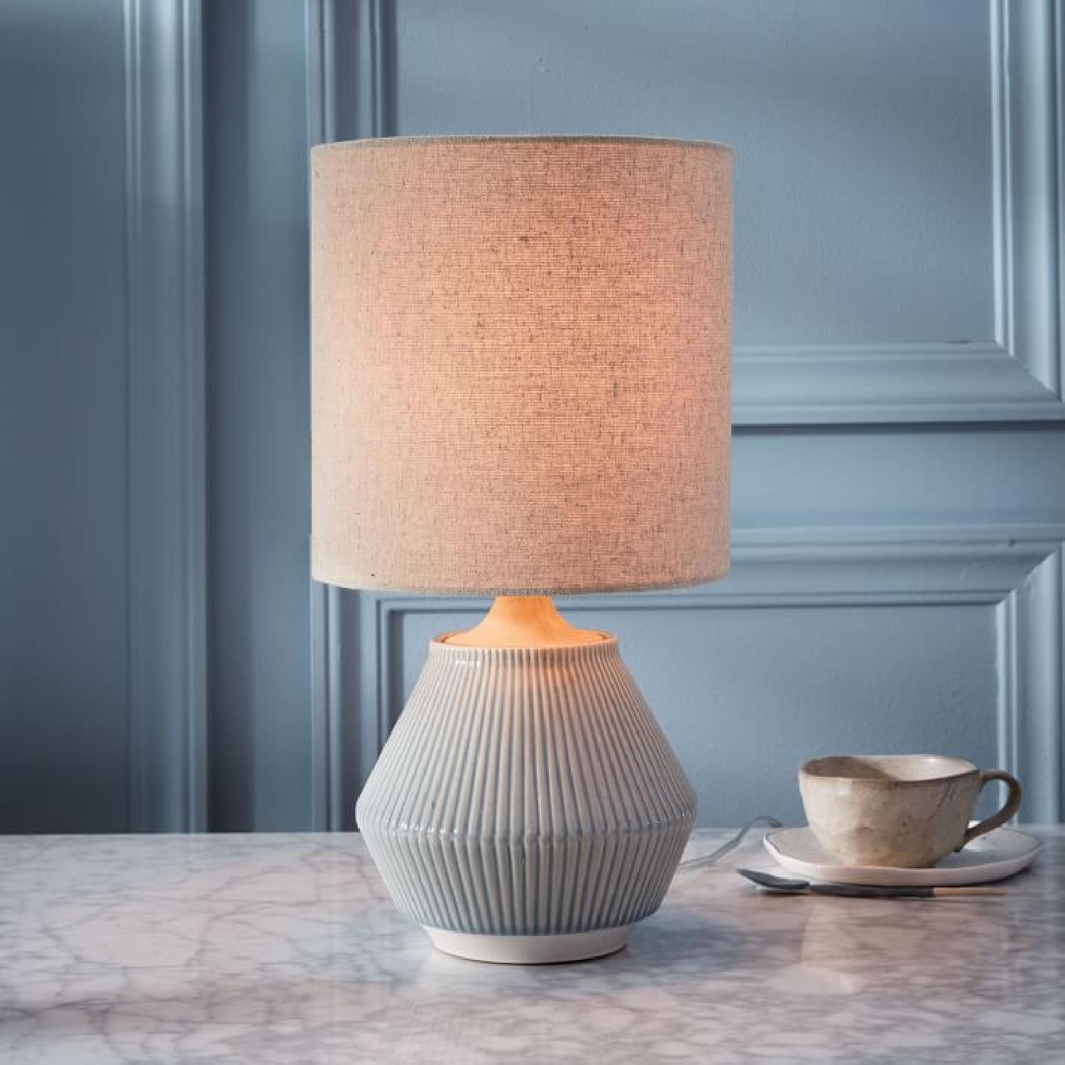 West Elm Roar + Rabbit Cool Gray Short Lamp - image-1