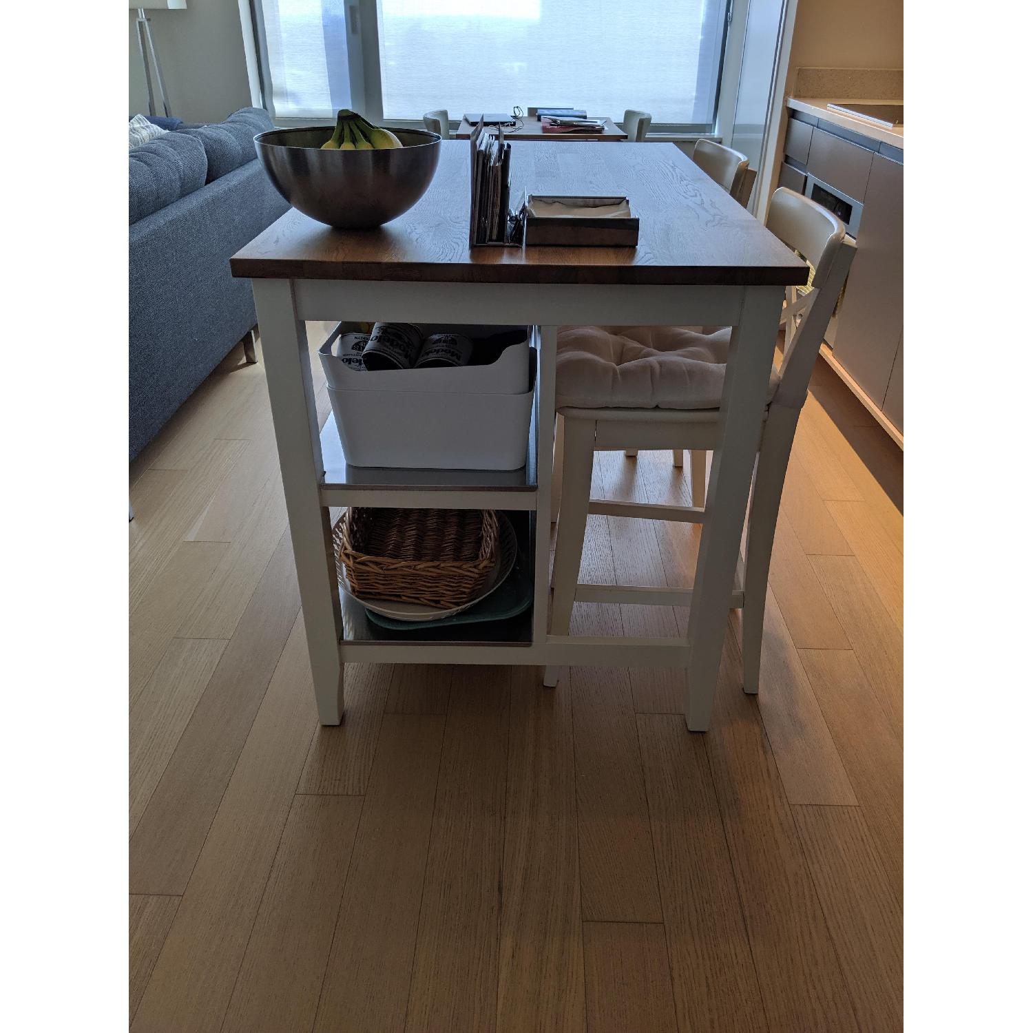 Ikea Kitchen Island w/ Storage & Countertop - image-1