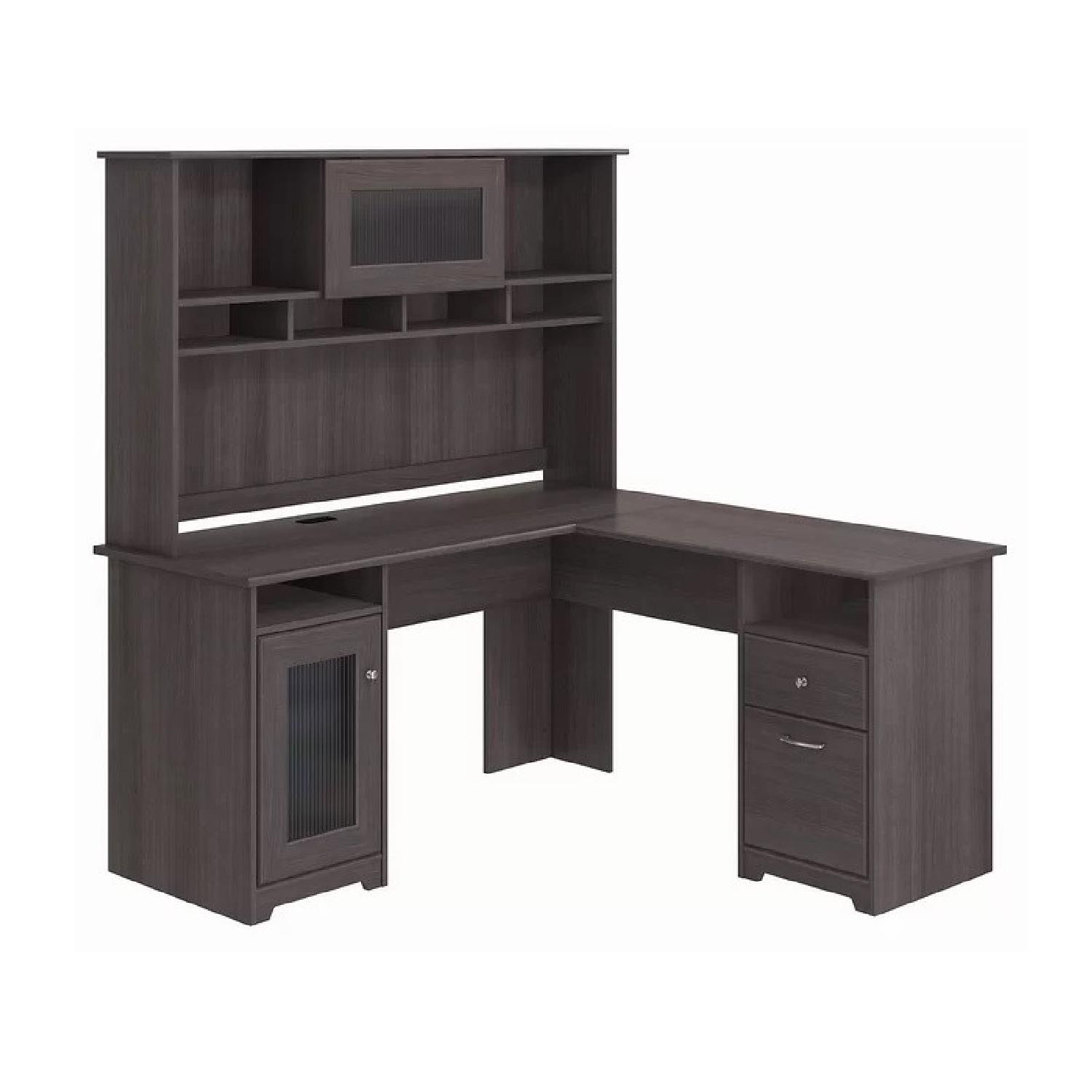 Hillsdale Furniture L-Shaped Desk w/ Hutch - image-0