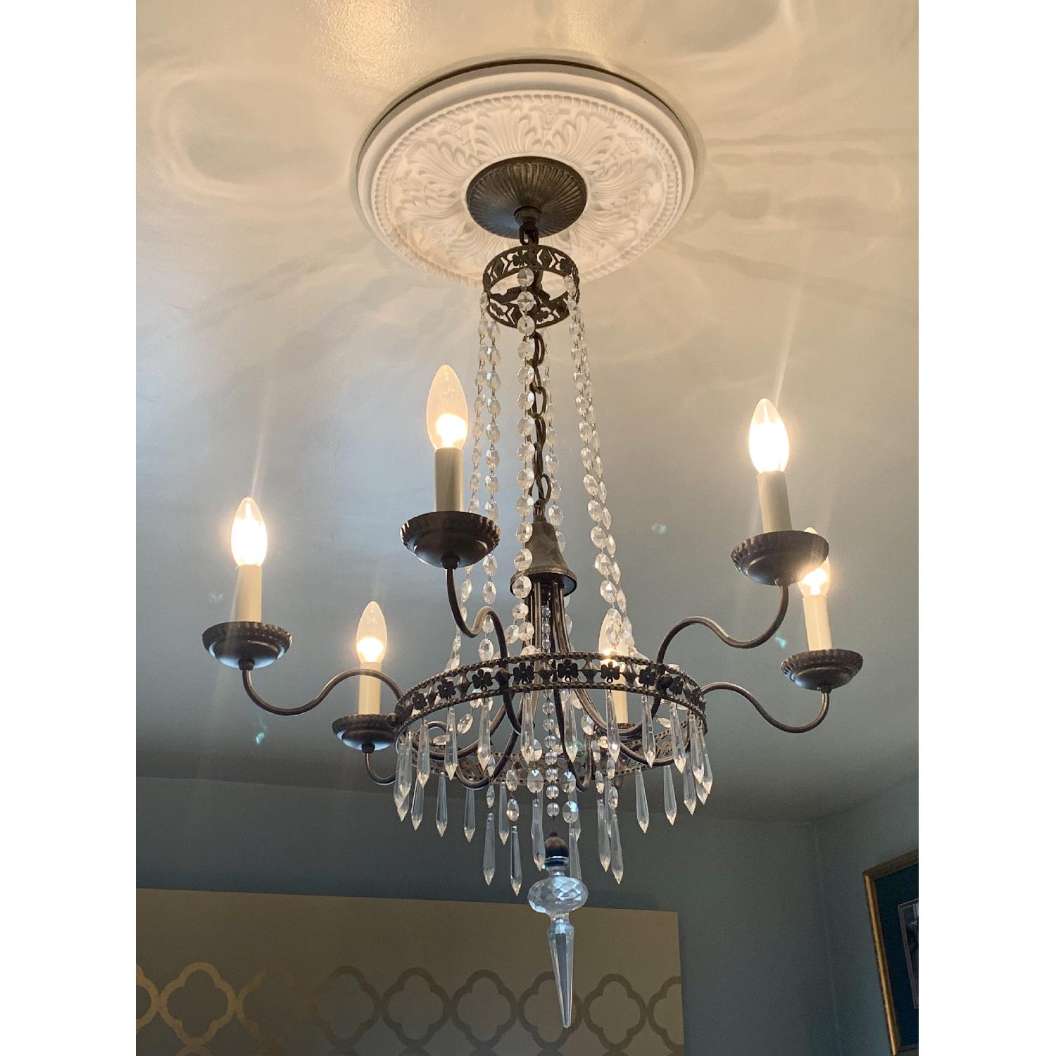 Vintage Chandelier w/ Swarovski Crystal AptDeco