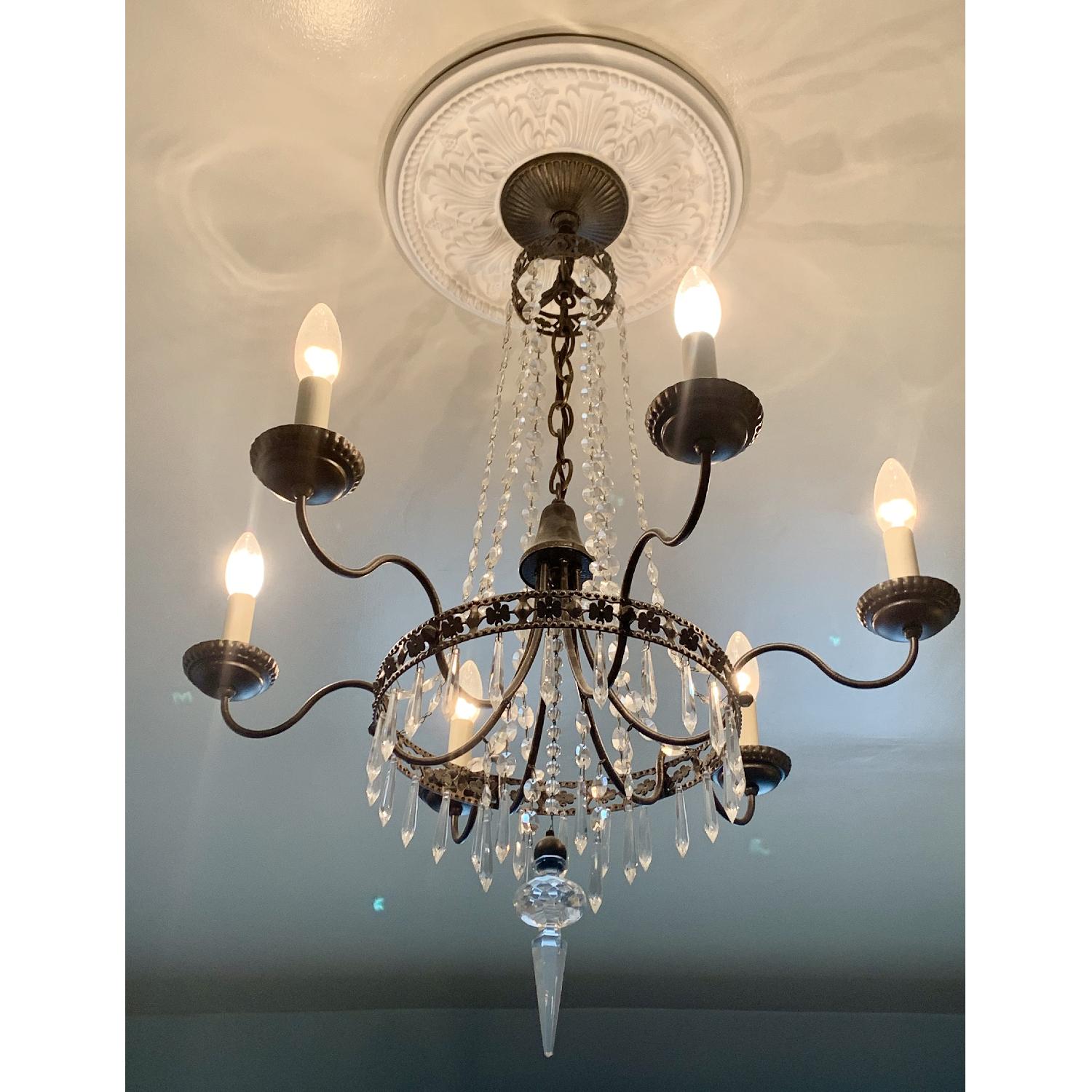 Vintage Chandelier w/ Swarovski Crystal AptDeco