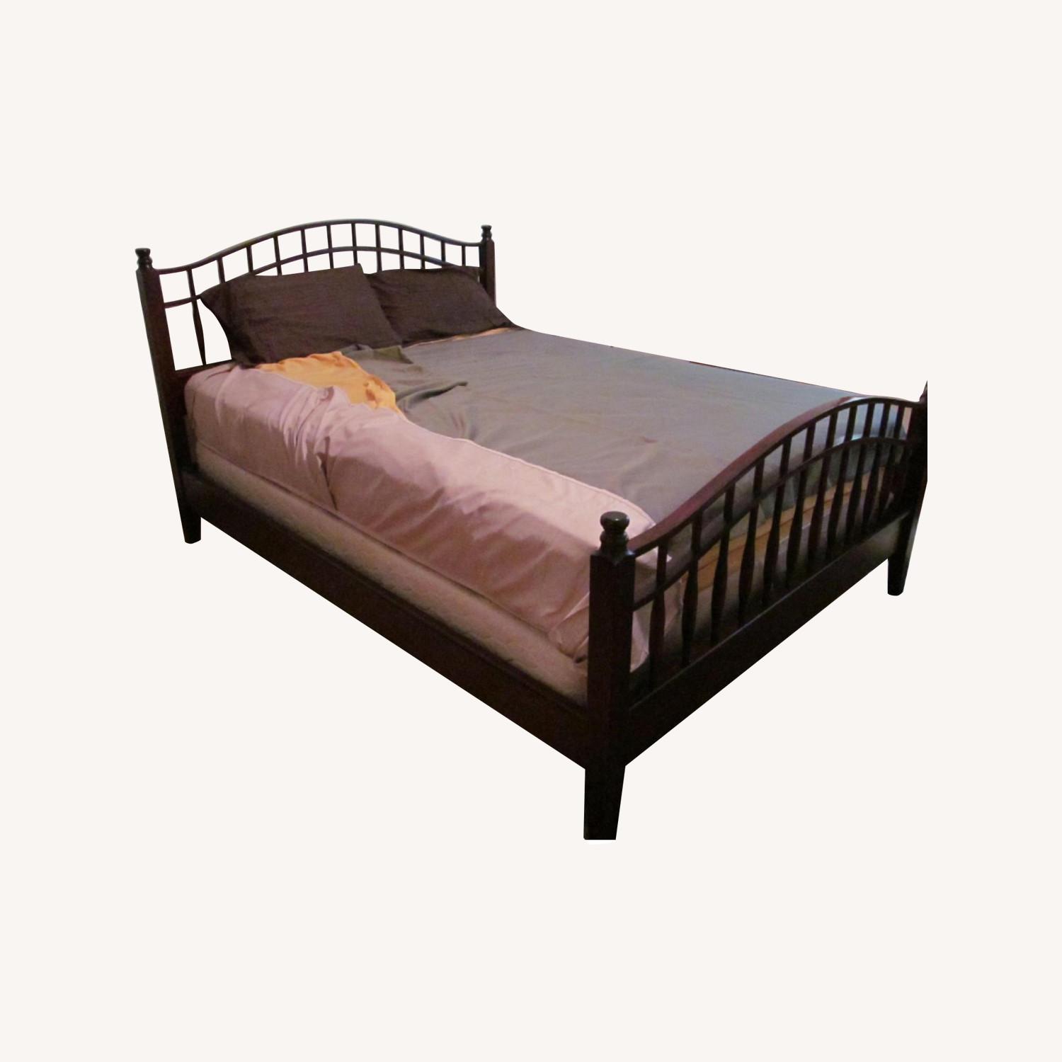 Vintage Wood Queen Size Bed Frame AptDeco