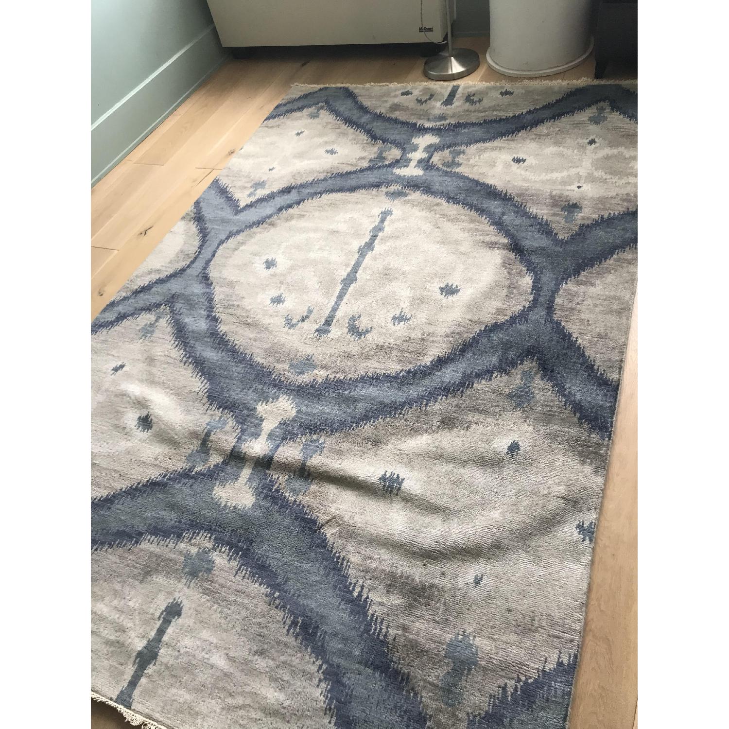 Williams Sonoma Hand Knotted Ikat Rug AptDeco