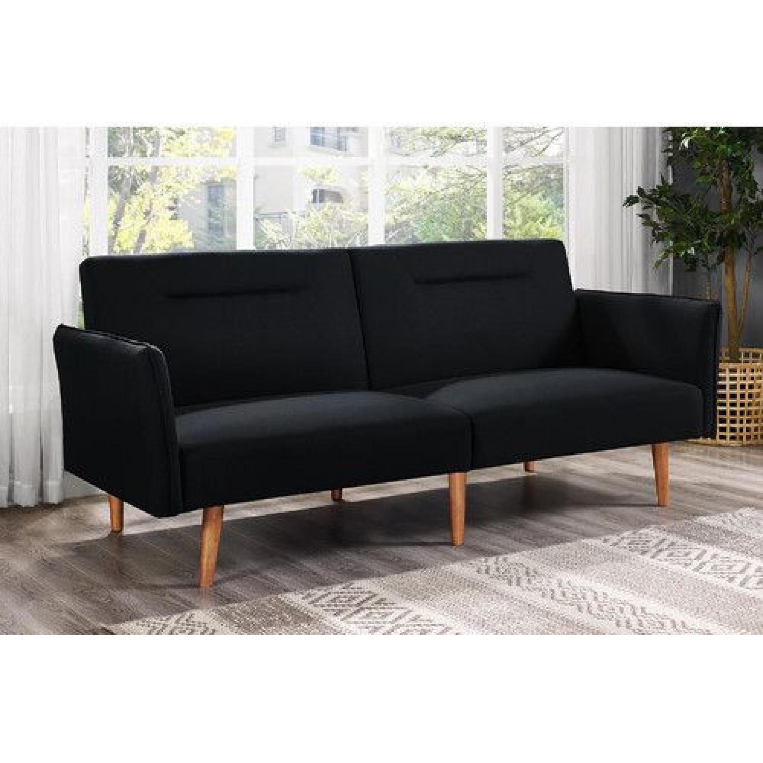 Black Suede Futon - image-6