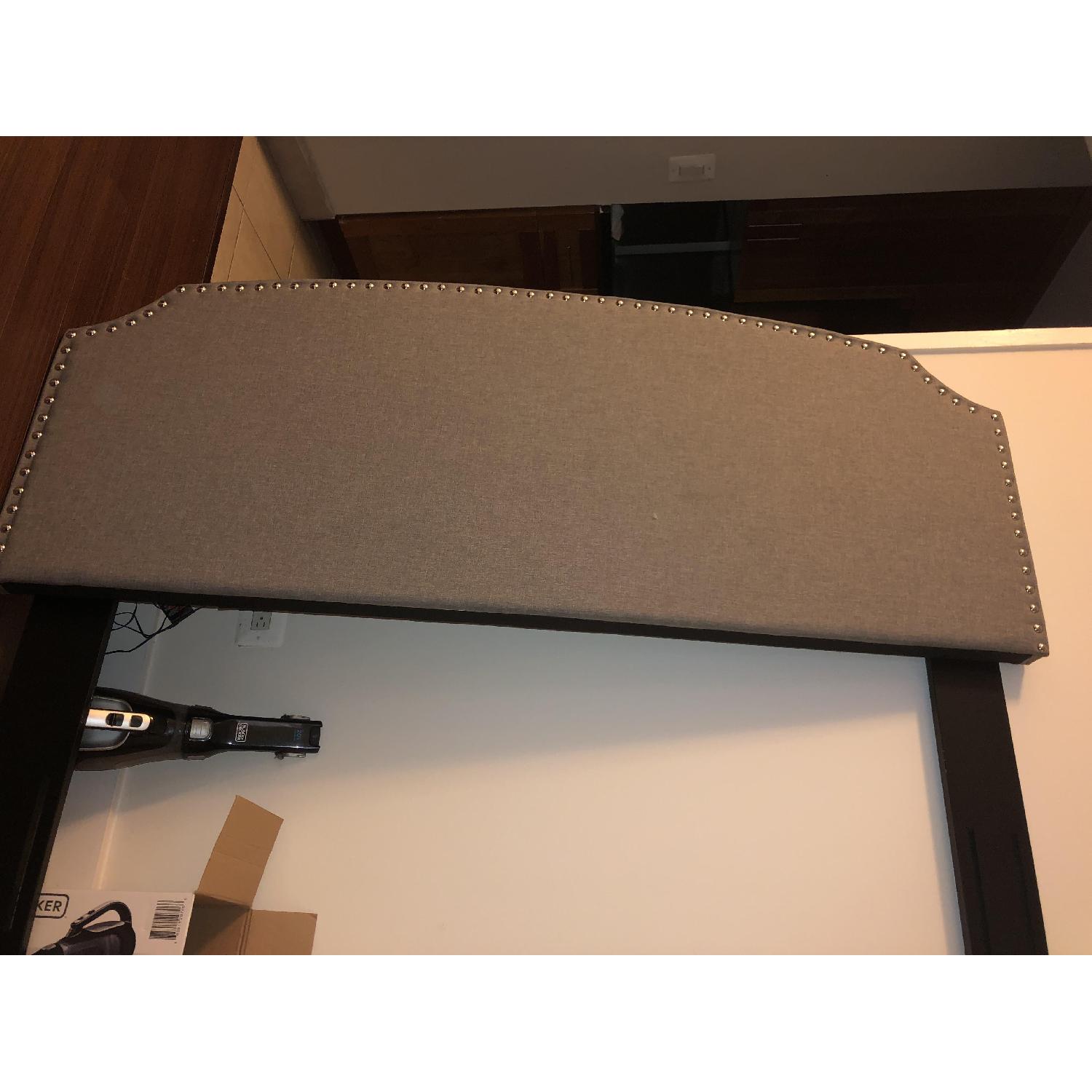 Charlton Home Grey Upholstered Headboard - image-1