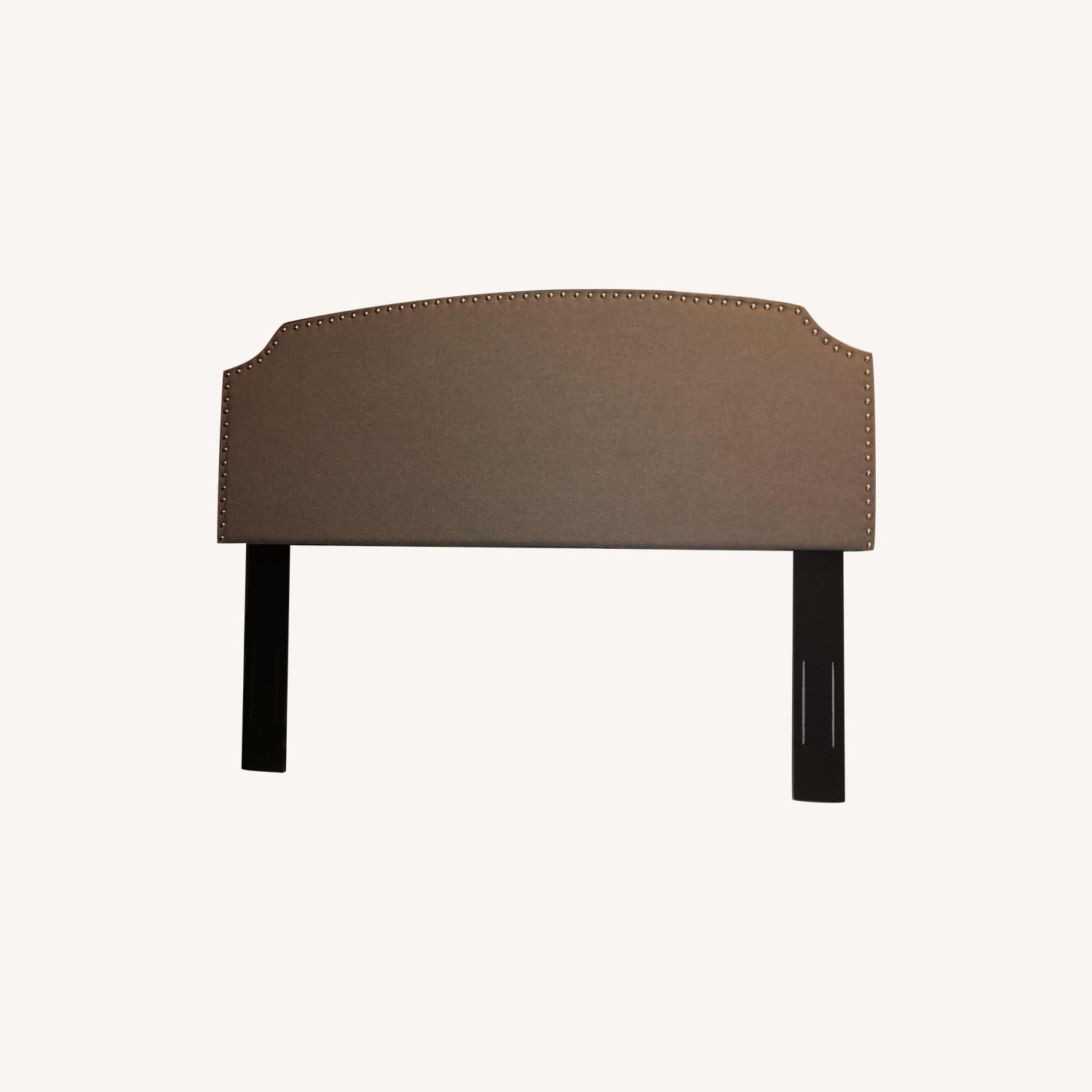 Charlton Home Grey Upholstered Headboard - image-0