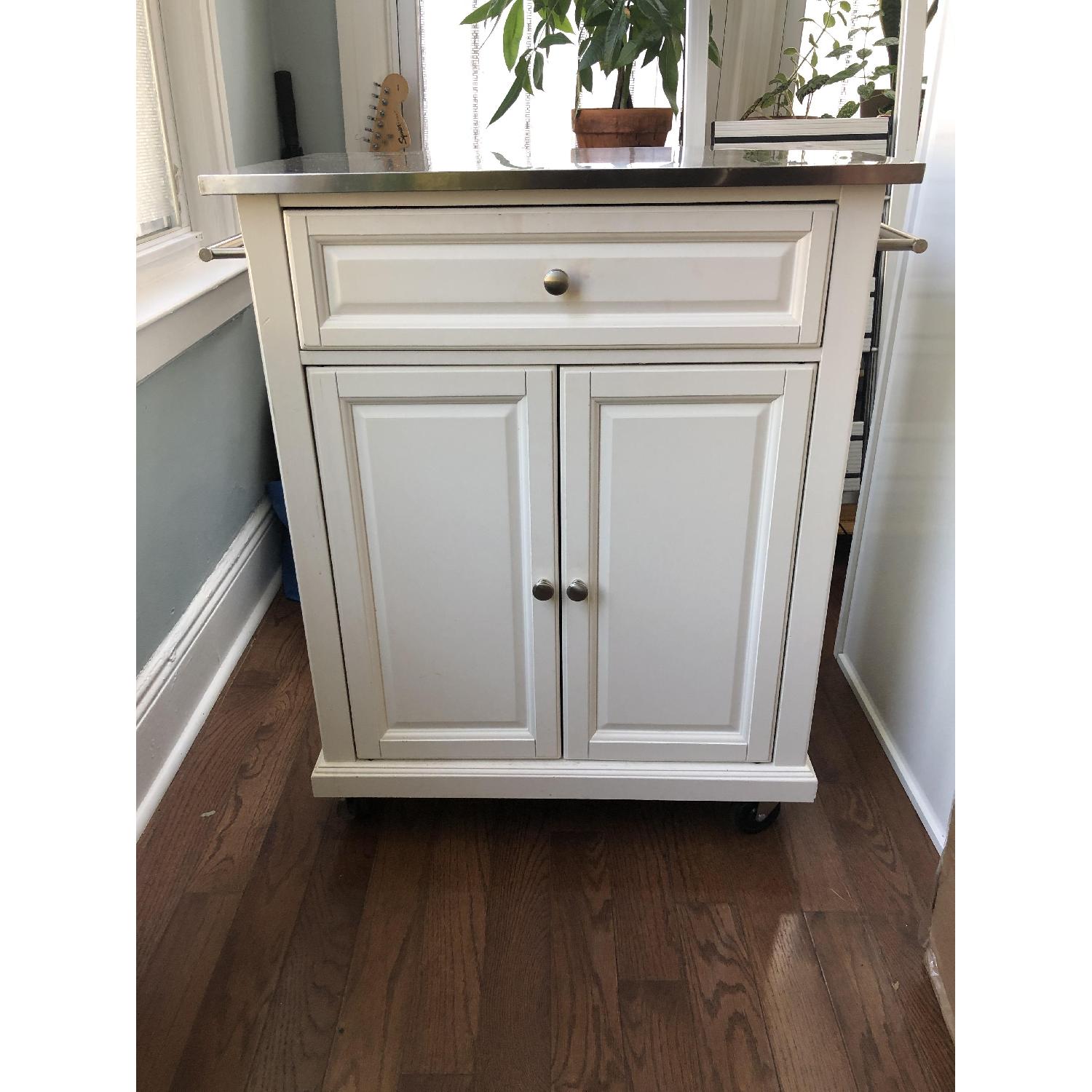 Hedon Kitchen Cart w/ Stainless Steel Top - image-1