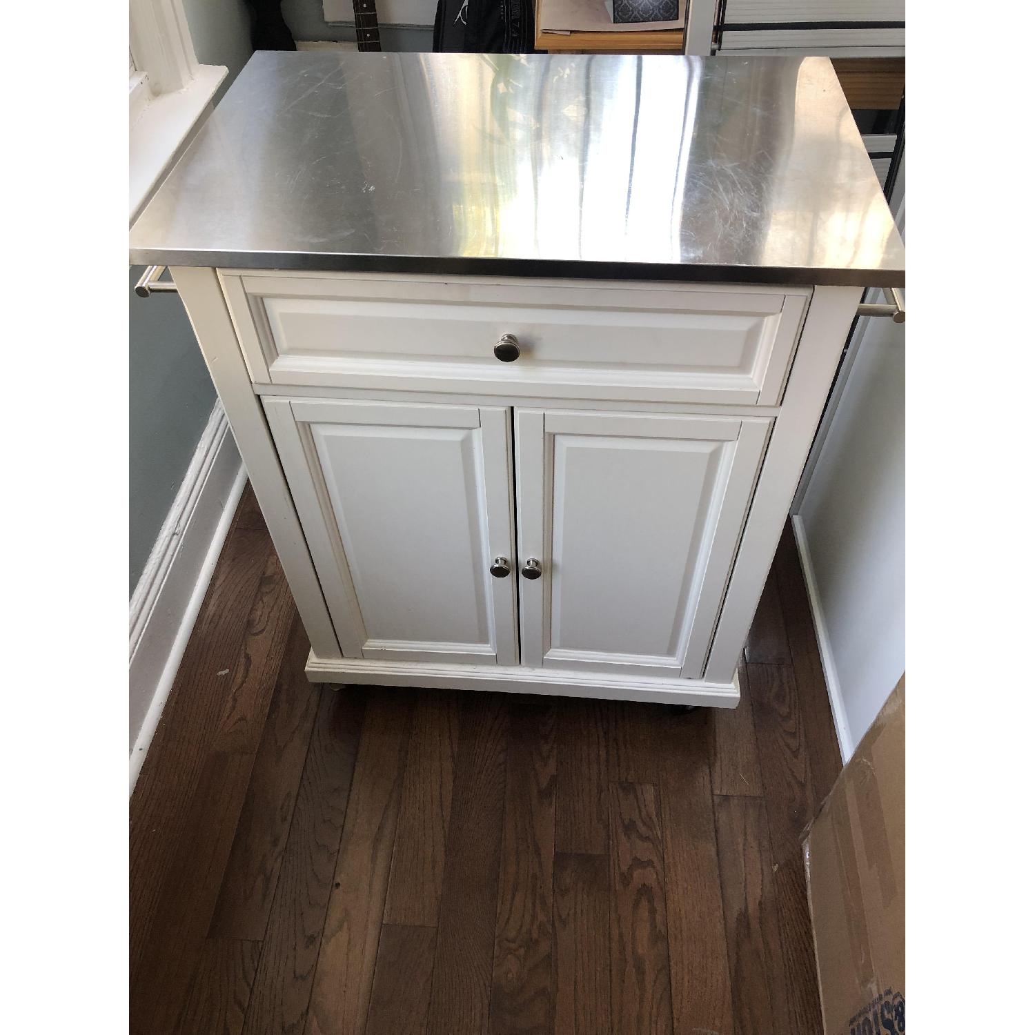 Hedon Kitchen Cart w/ Stainless Steel Top - image-2