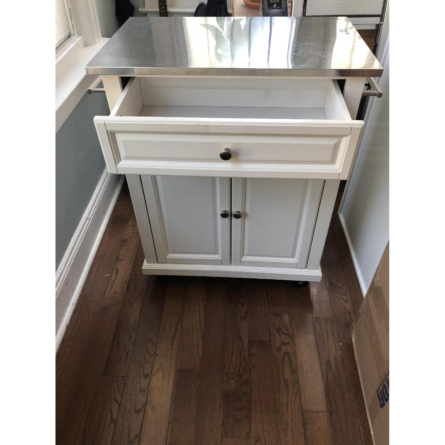 Hedon Kitchen Cart w/ Stainless Steel Top - image-3