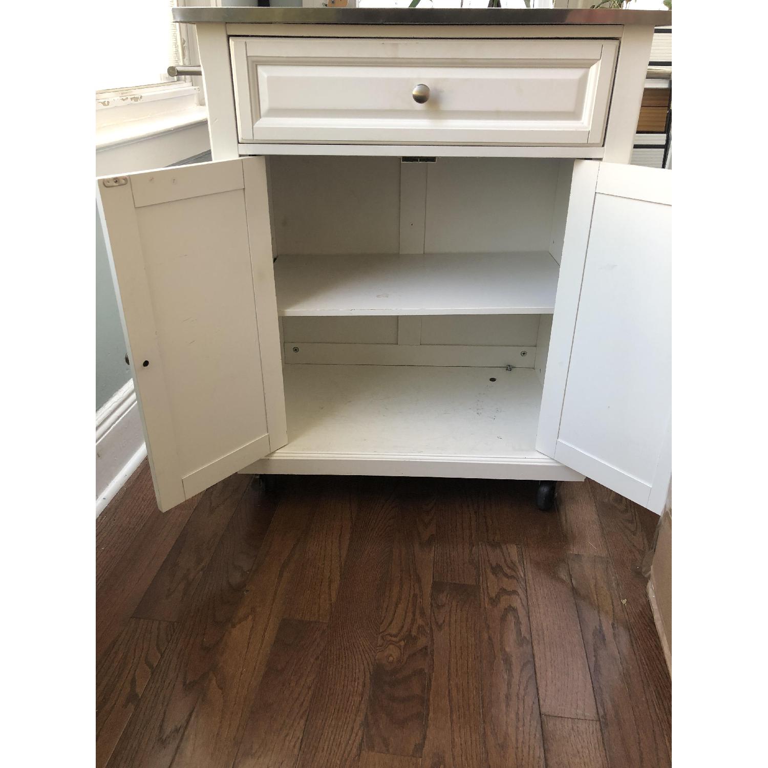 Hedon Kitchen Cart w/ Stainless Steel Top - image-4