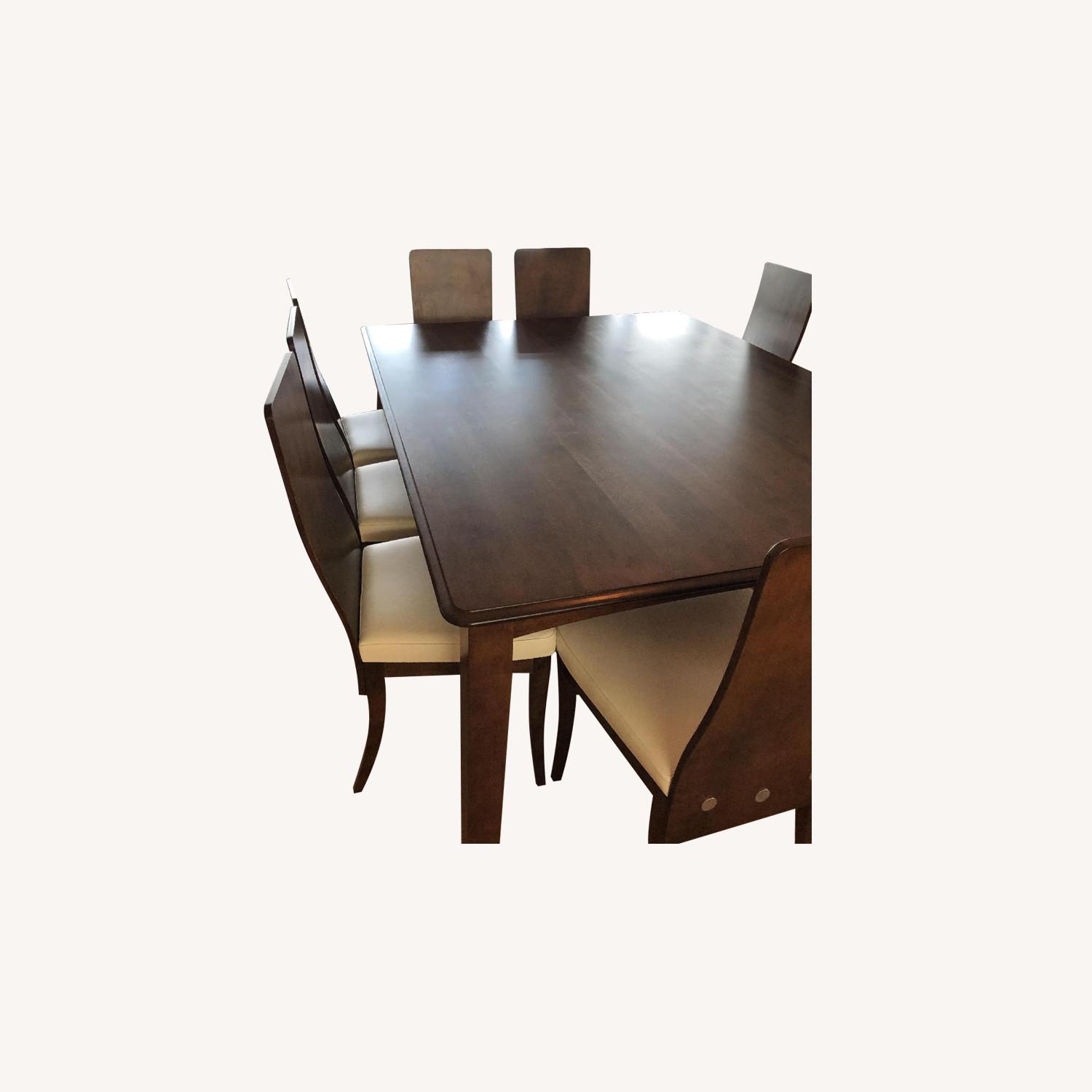 Dinec Wood Dining Table w/ 10 Chairs - image-0