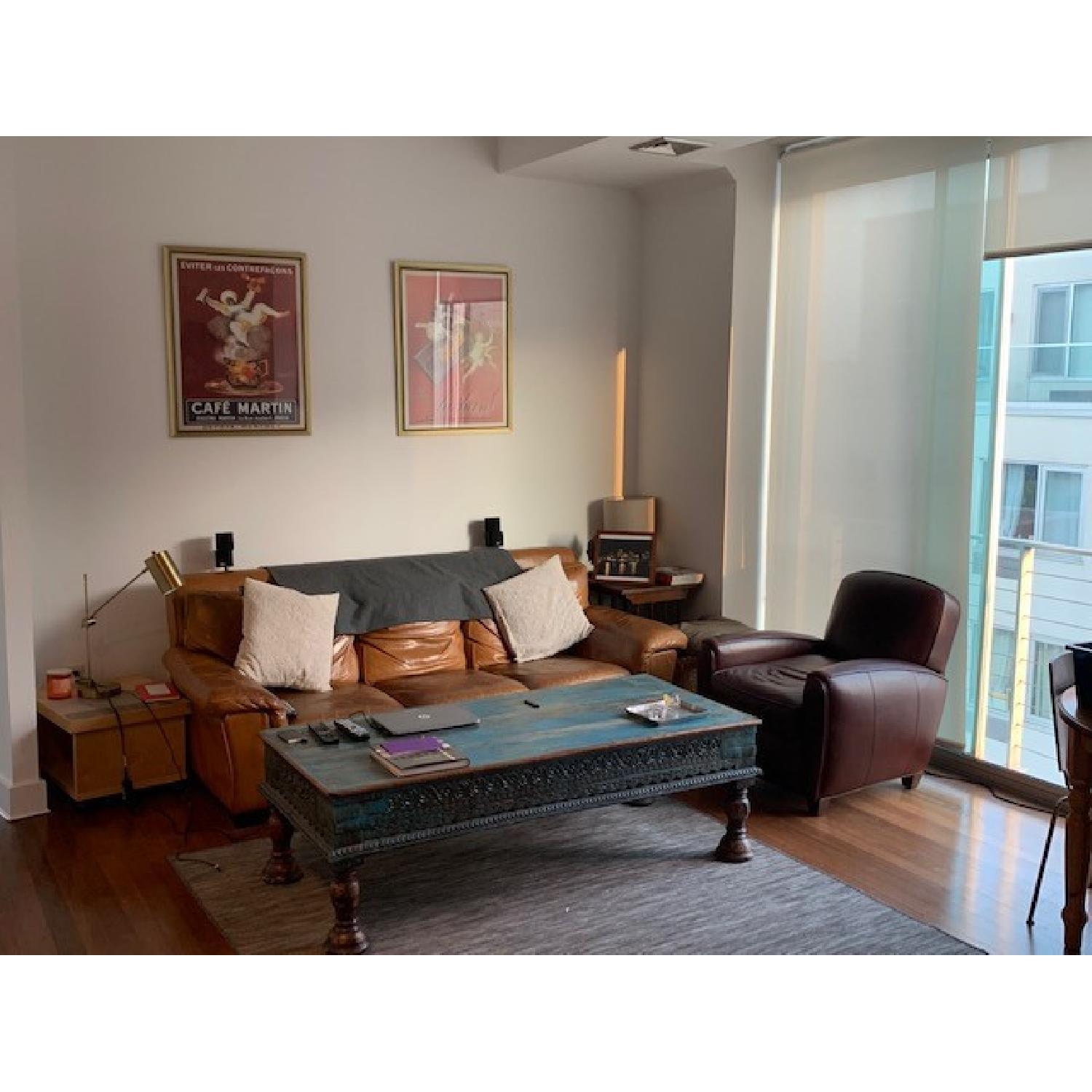 Roche Bobois Classic Leather Sofa - image-2