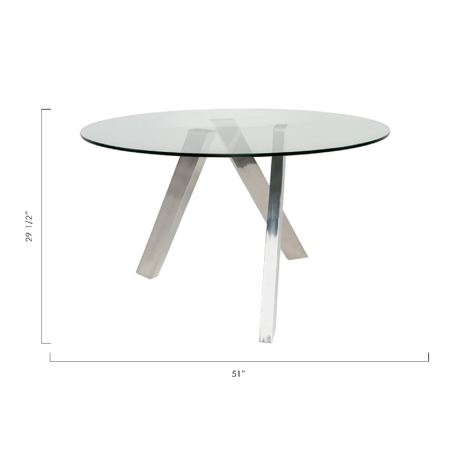 Modani Glass Top Dining Table w/ 4 Chairs AptDeco