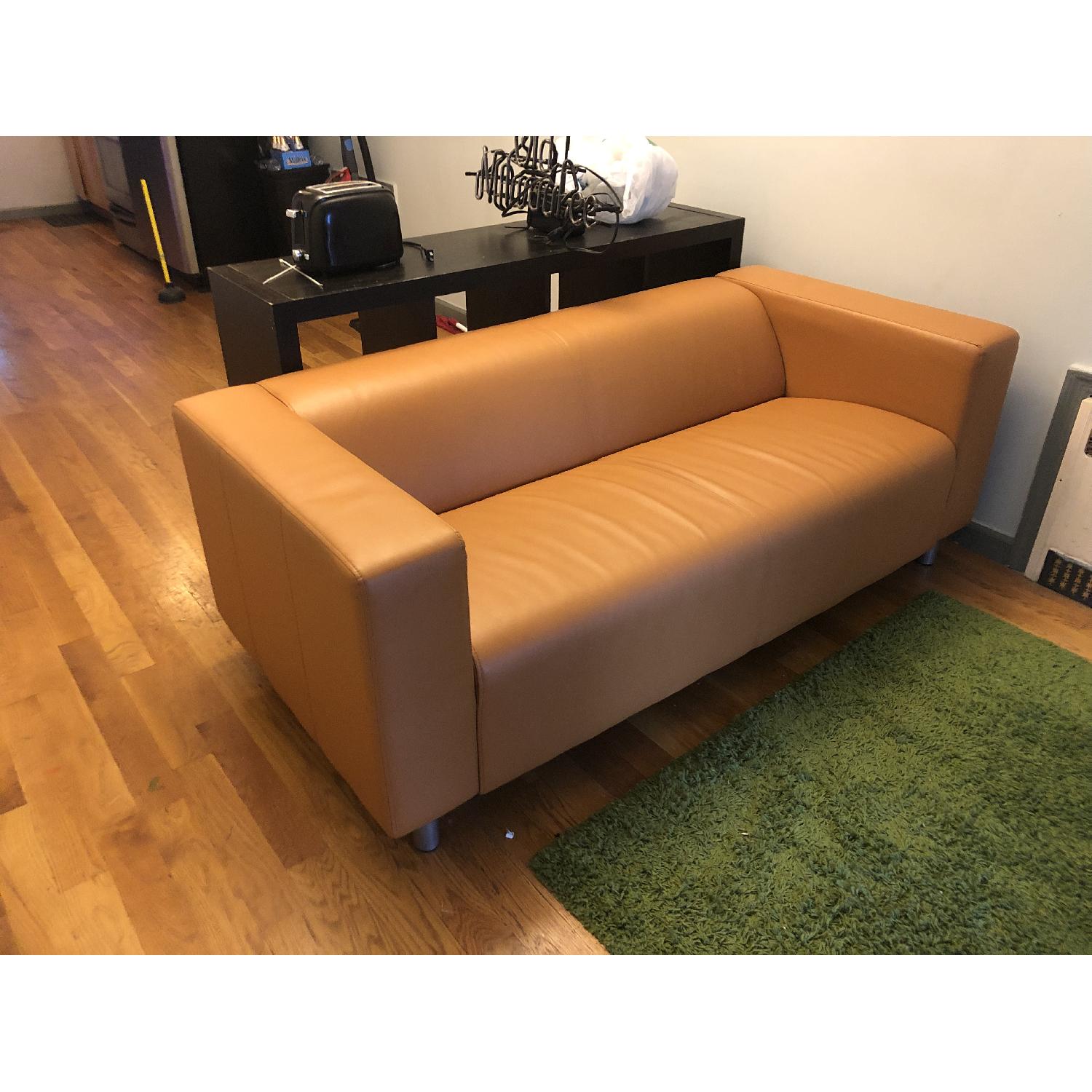 Ikea Klippan Leather Loveseat - image-5