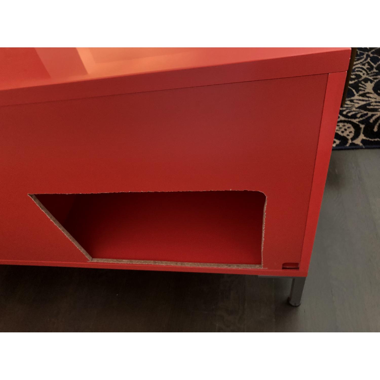 CB2 Red Lacquer Sliding-Door Media Cabinet - image-5