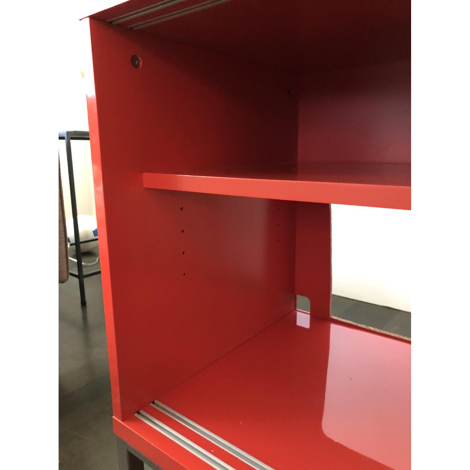 CB2 Red Lacquer Sliding-Door Media Cabinet - image-6