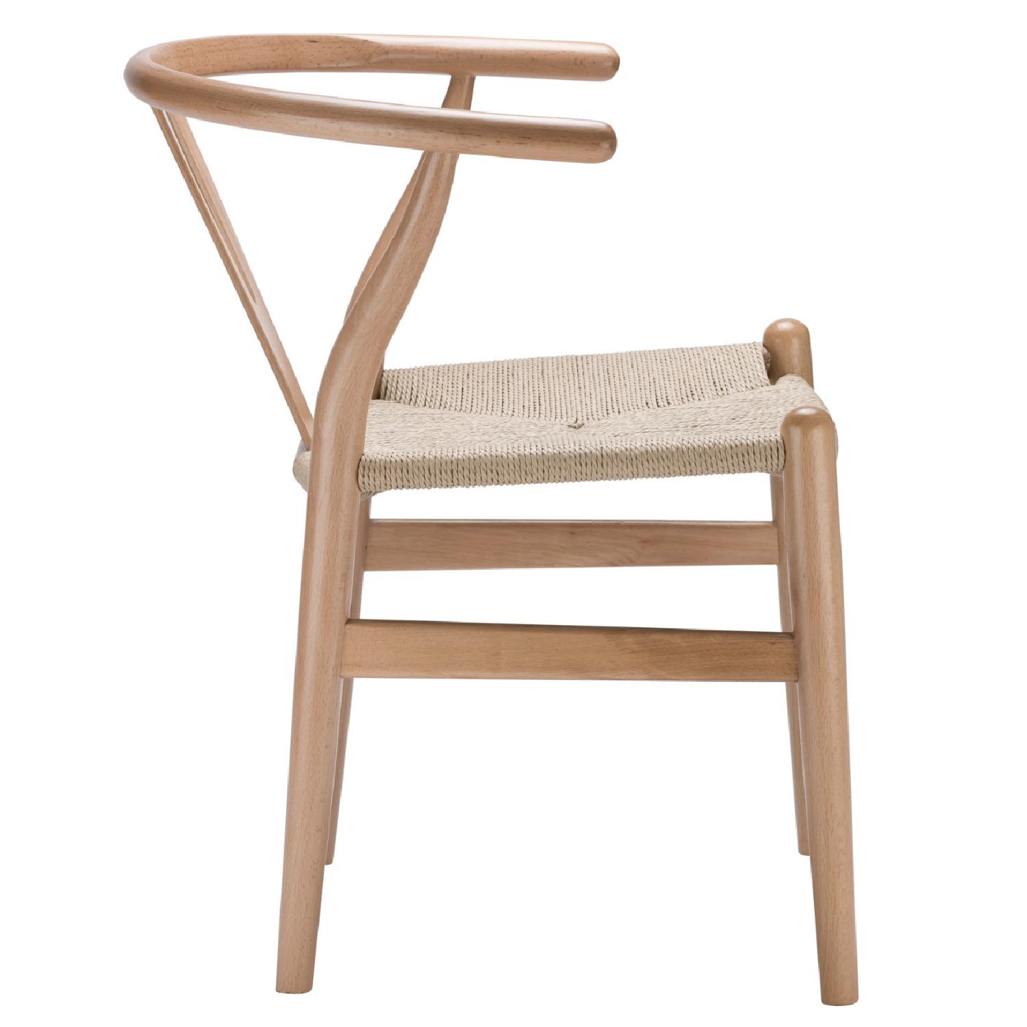 Poly & Bark Wishbone Weave Dining Chair in Natural Wood - image-6
