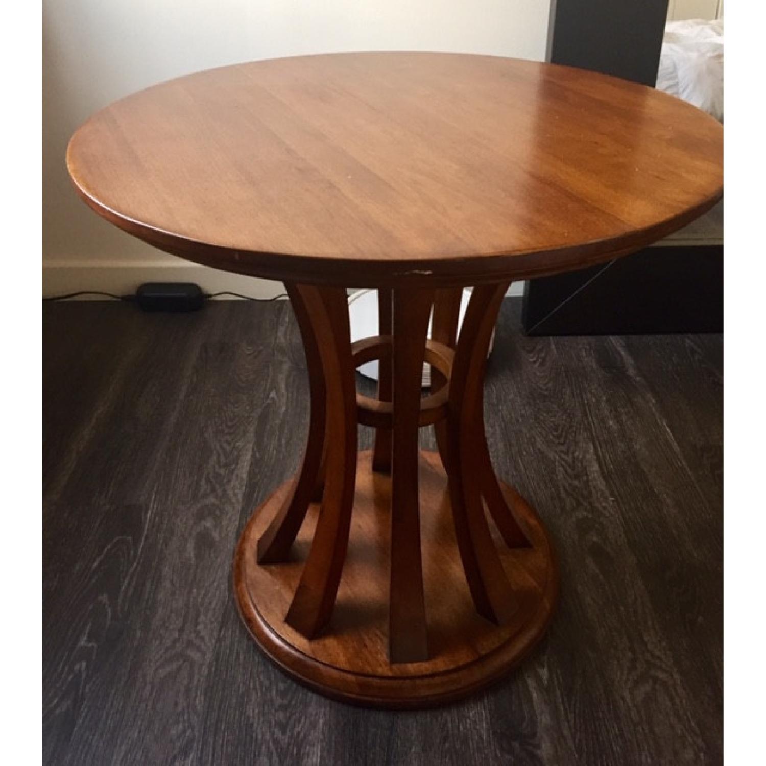 Crate & Barrel Solid Wood Dining Table in Walnut Finish AptDeco